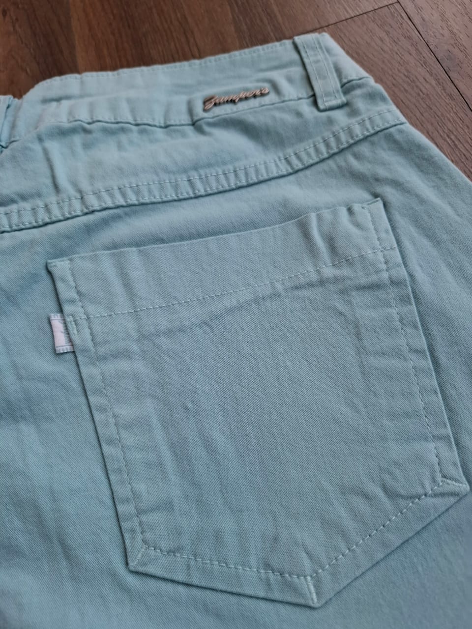 Bermuda sarja meia coxa verde água - Zampers