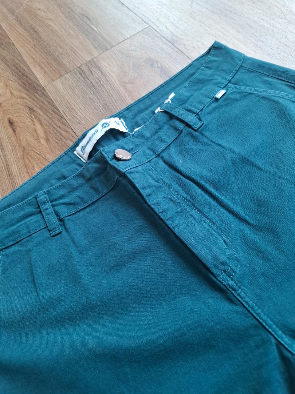 Bermuda verde escuro de sarja comprida - Zampers