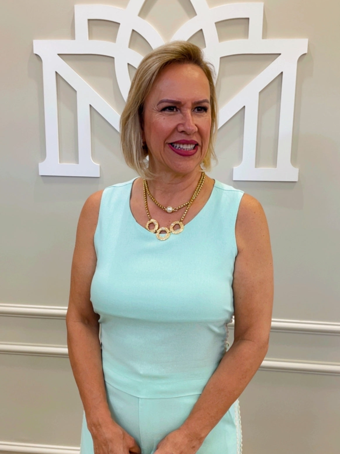 Conjunto saia midi verde água - Pimenta roxa