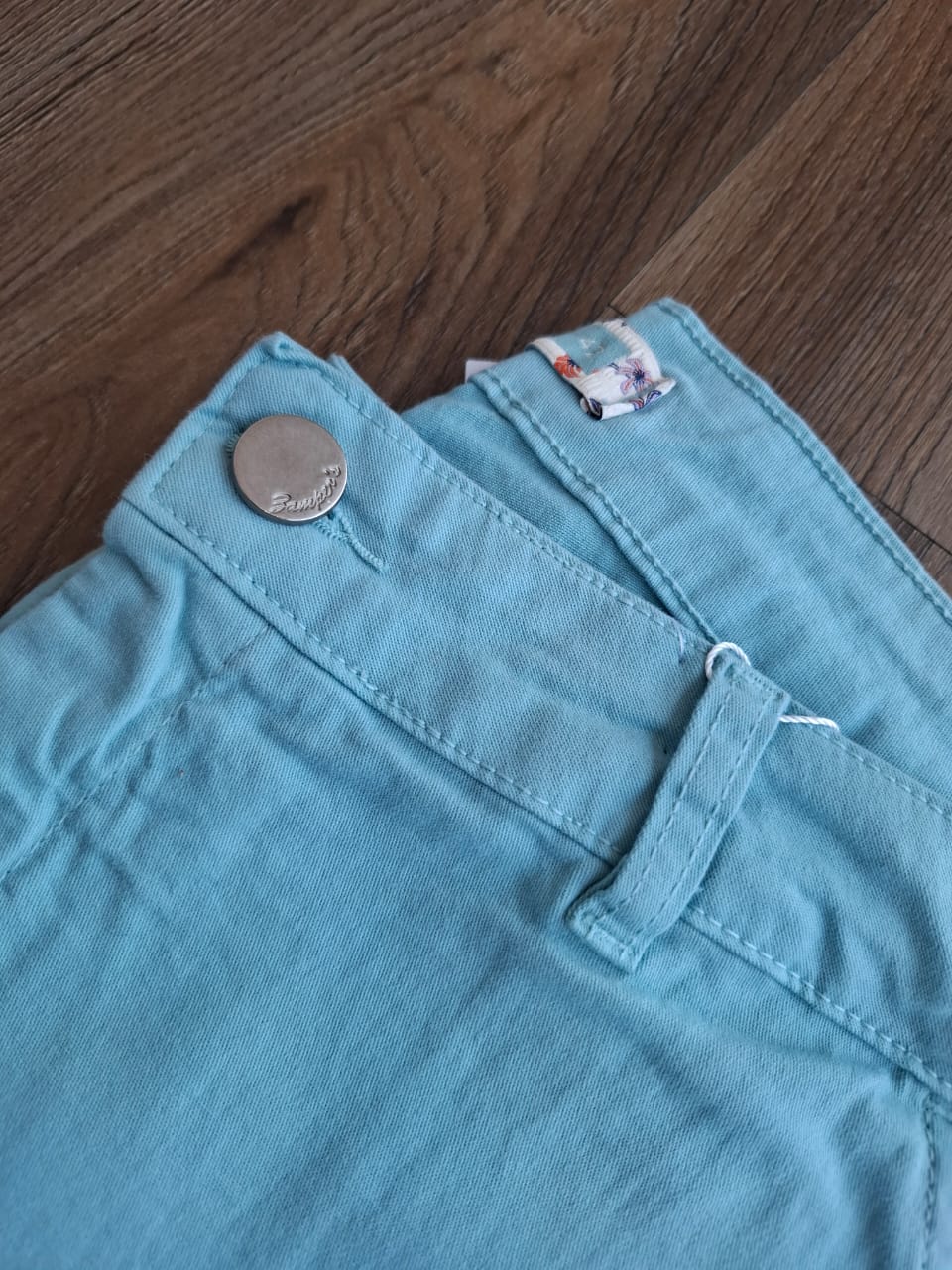 Bermuda sarja meia coxa verde água - Zampers