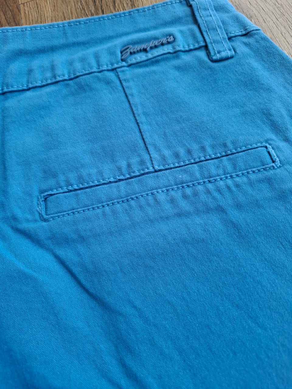 Bermuda meia coxa bolso faca azul - Zampers