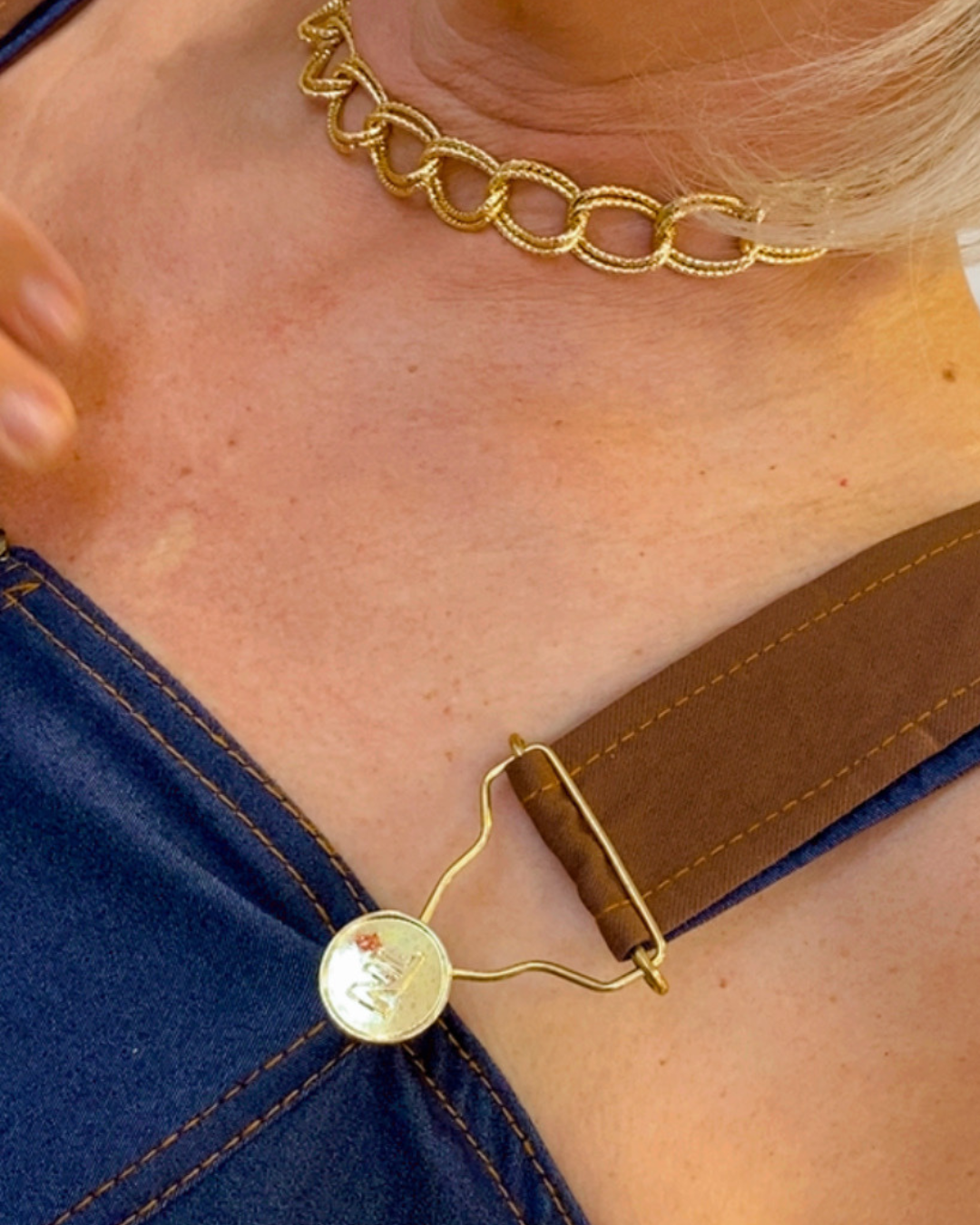 Vestido midi jeans salopete