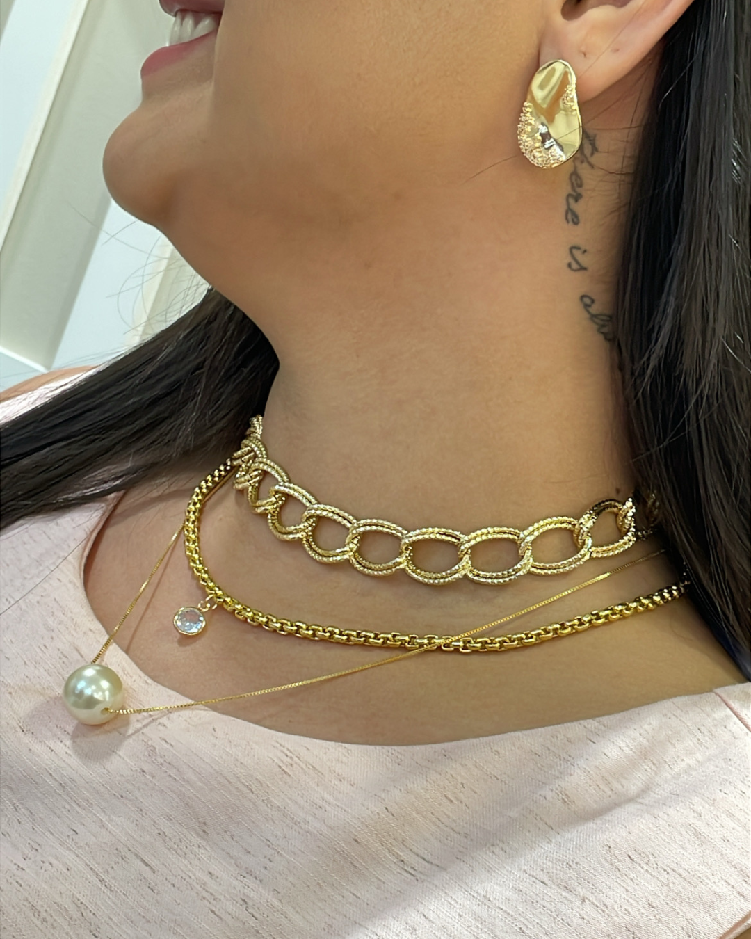 Vestido midi rosa regata gola alta