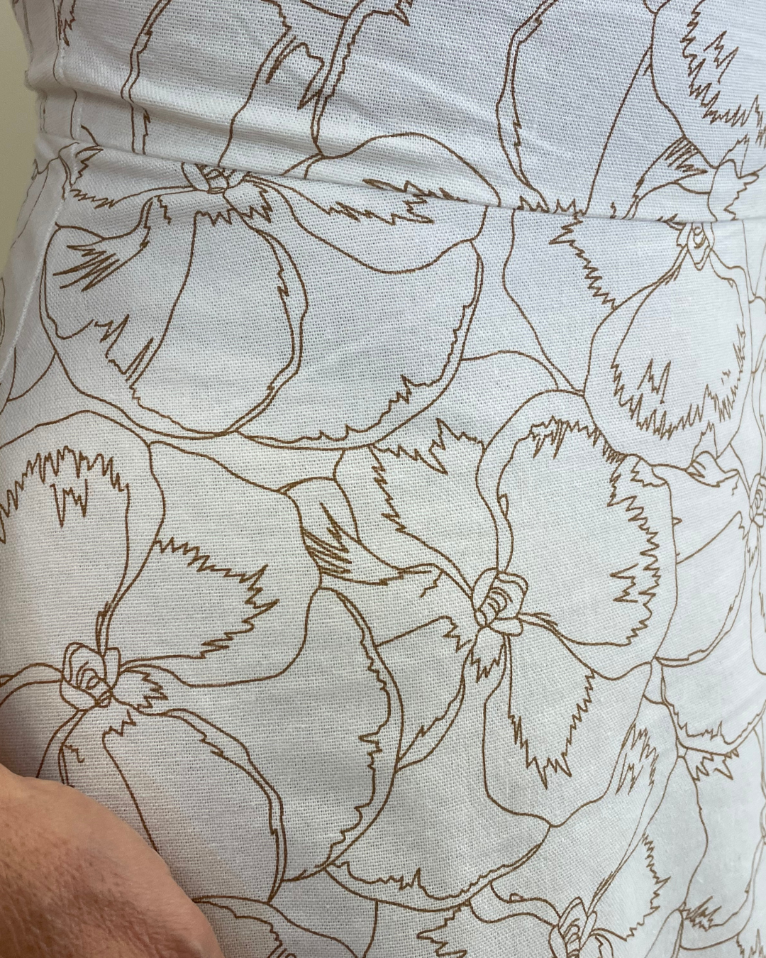 Vestido midi off estampado uma alça - Seiki