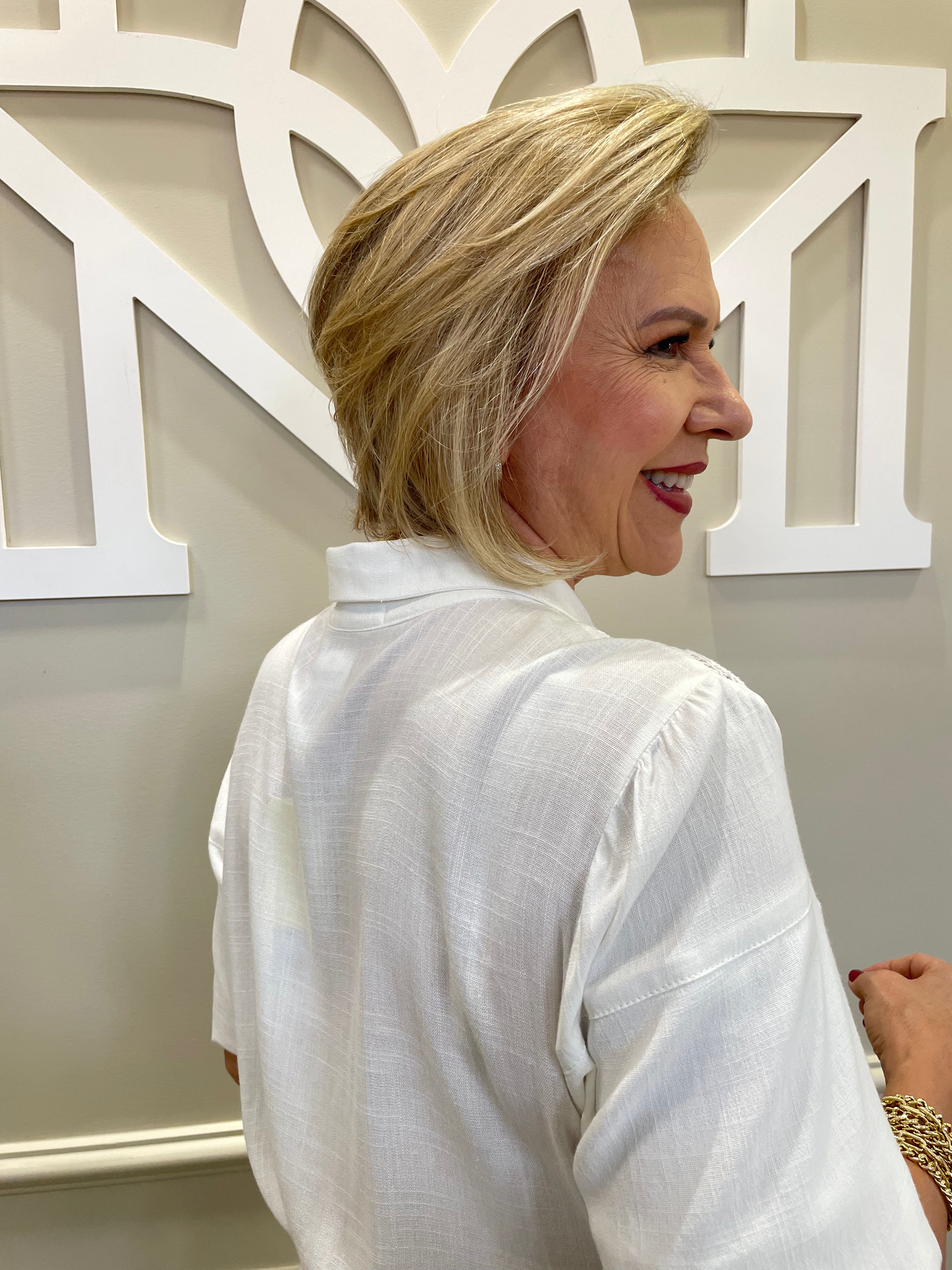 Camisa cropped off guipir - Cora