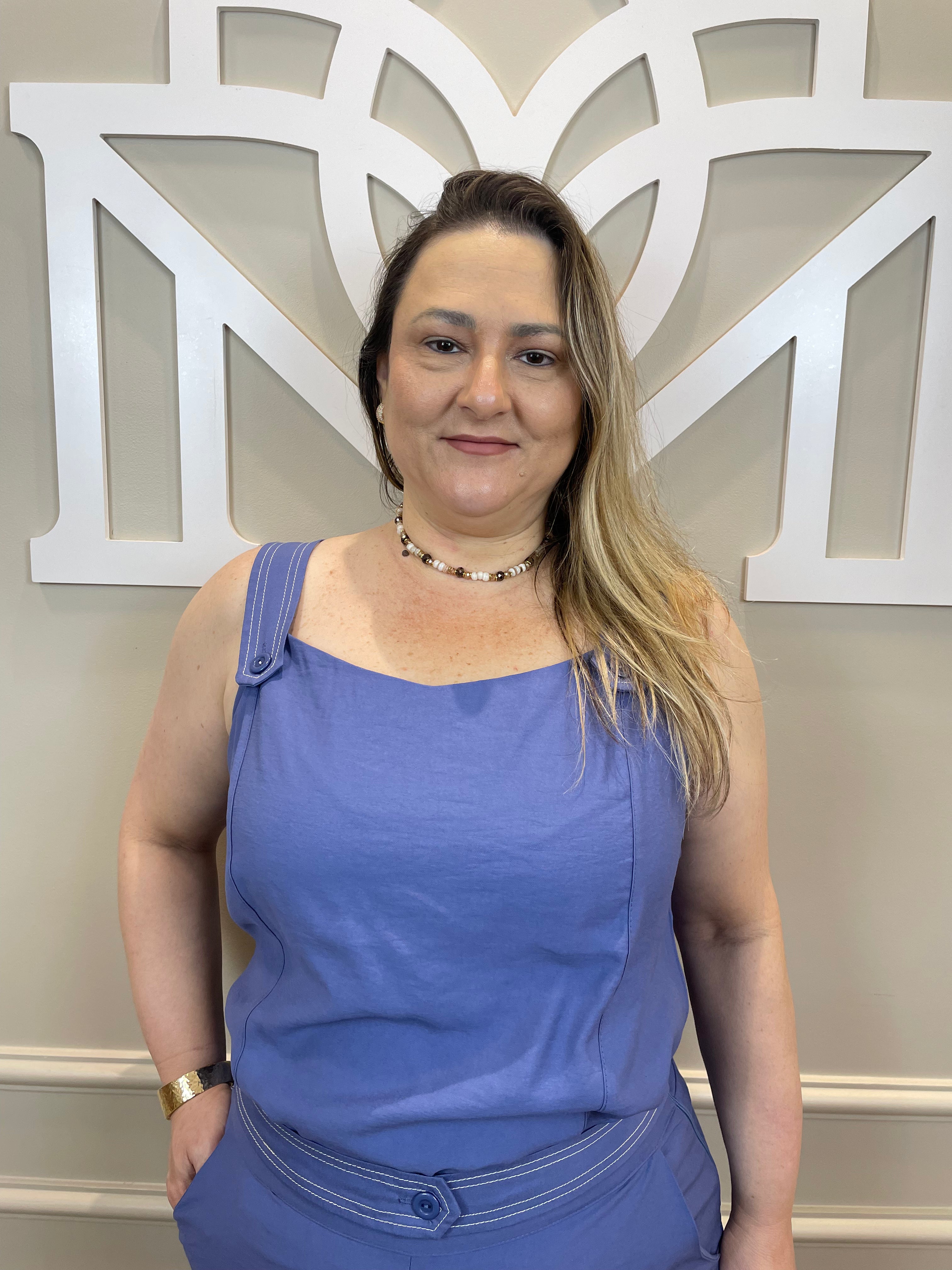 Conjunto calça alfaiataria azul pesponto - Areen