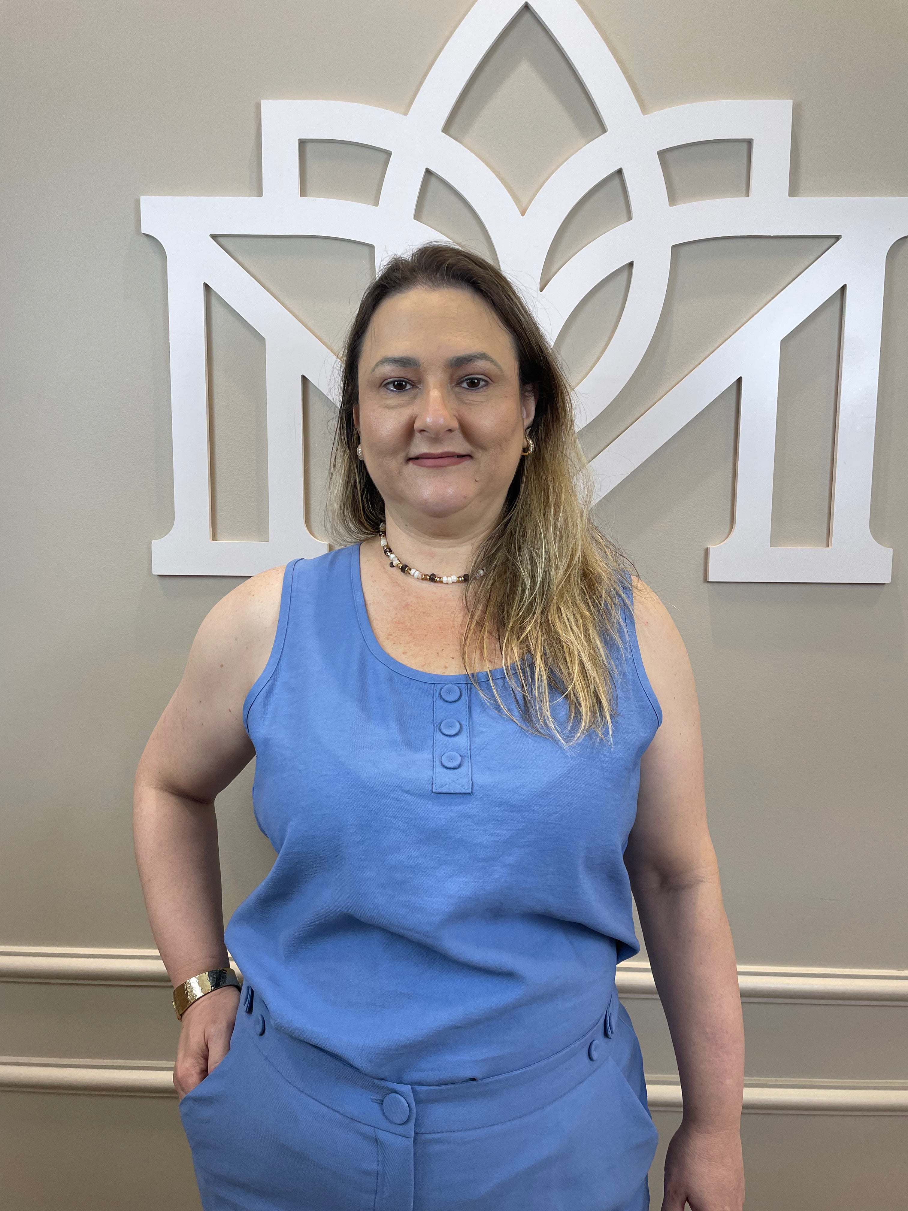 Conjunto de calça e regata azul de botão encapado - Nitrogen