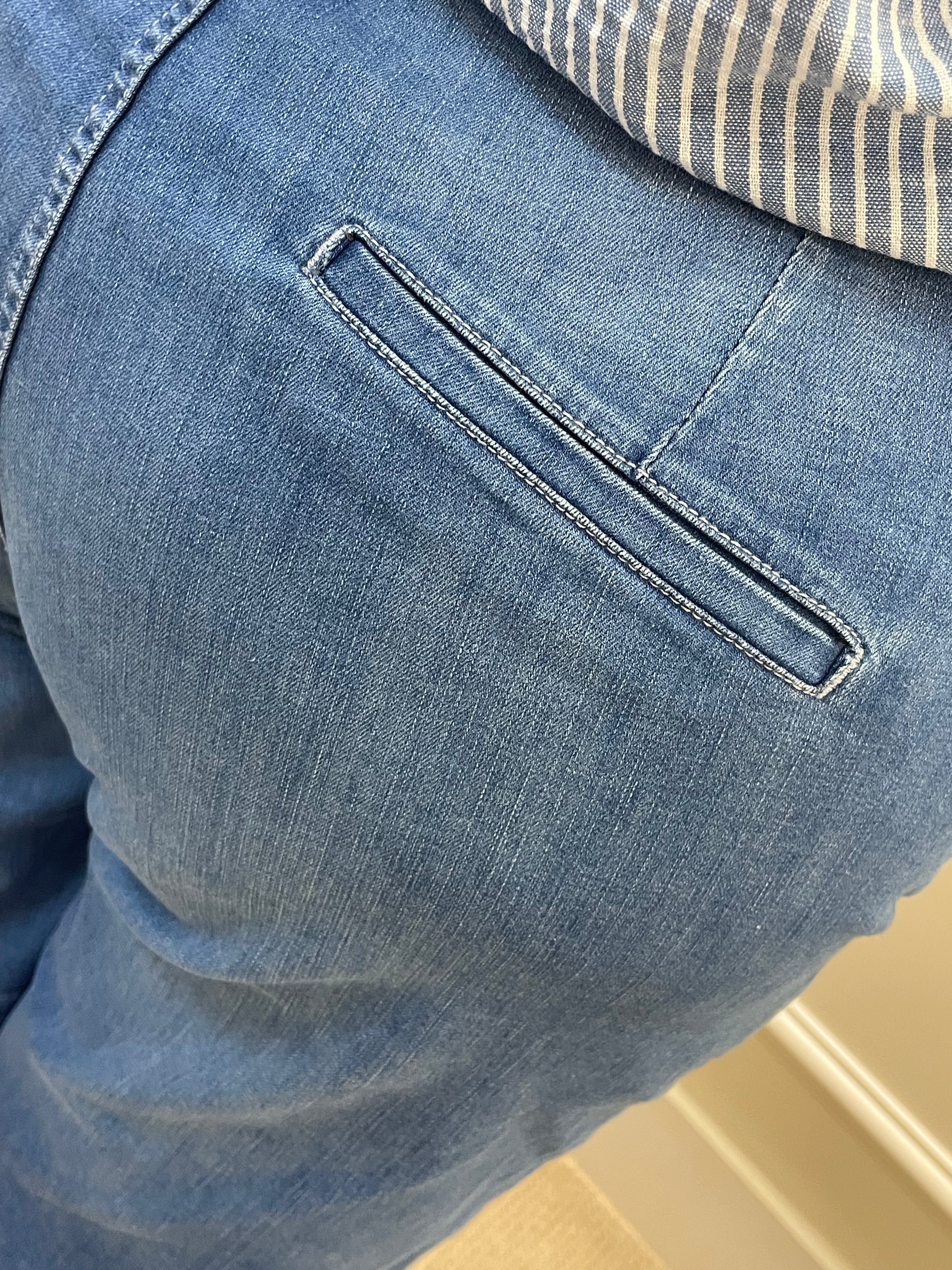 Bermuda jeans stone bolso faca - Zampers