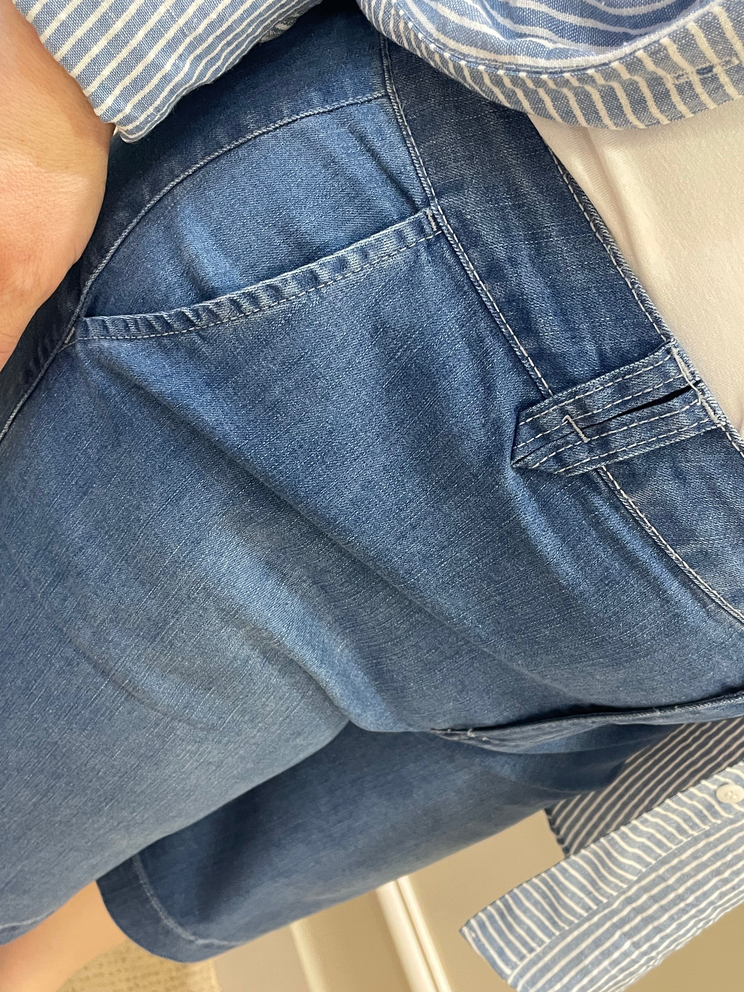 Bermuda jeans stone bolso faca - Zampers