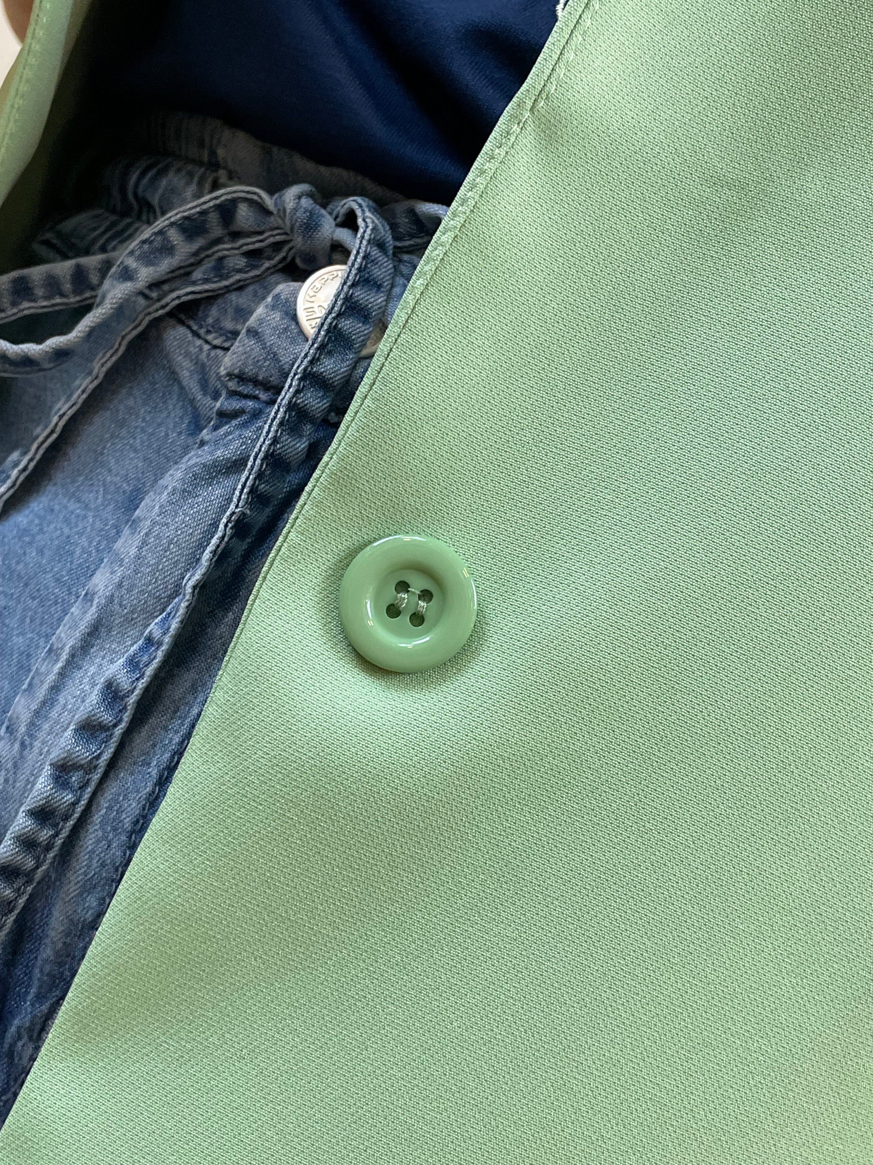 Colete alongado verde