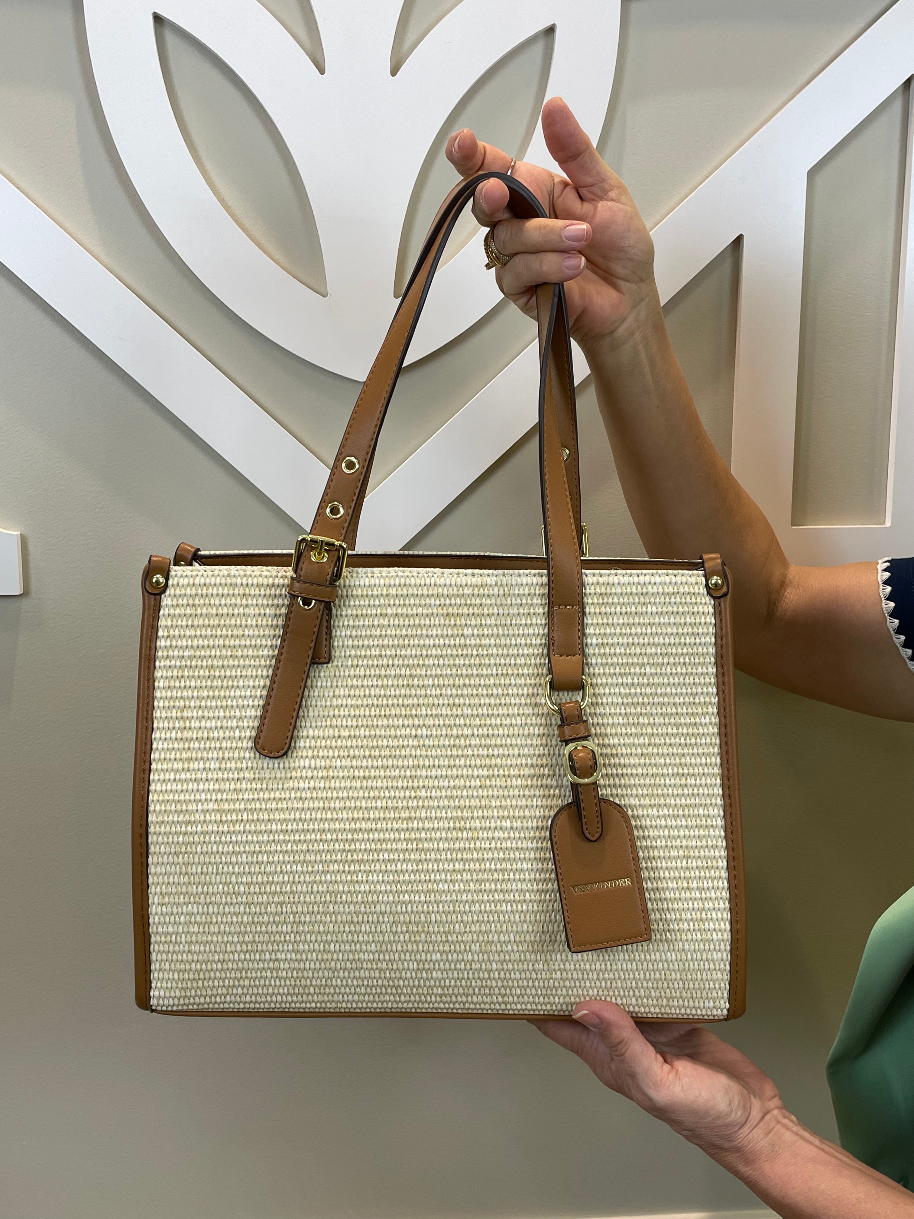 Bolsa palha alça caramelo - Finder