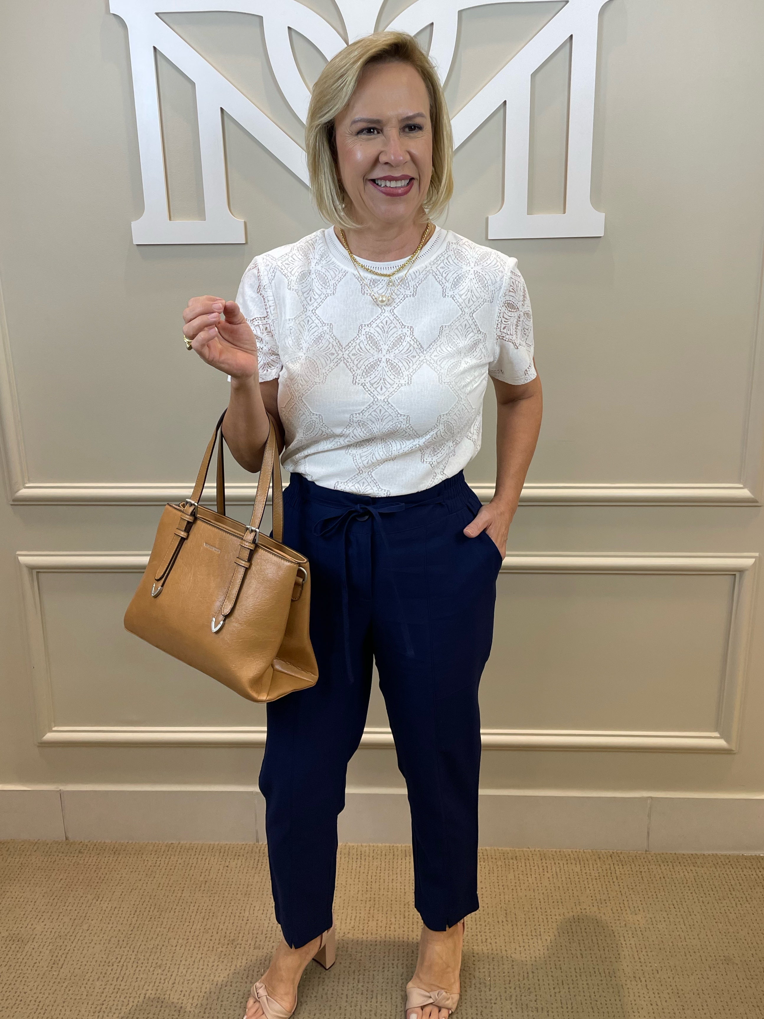 Calça jogger marinho - Factory