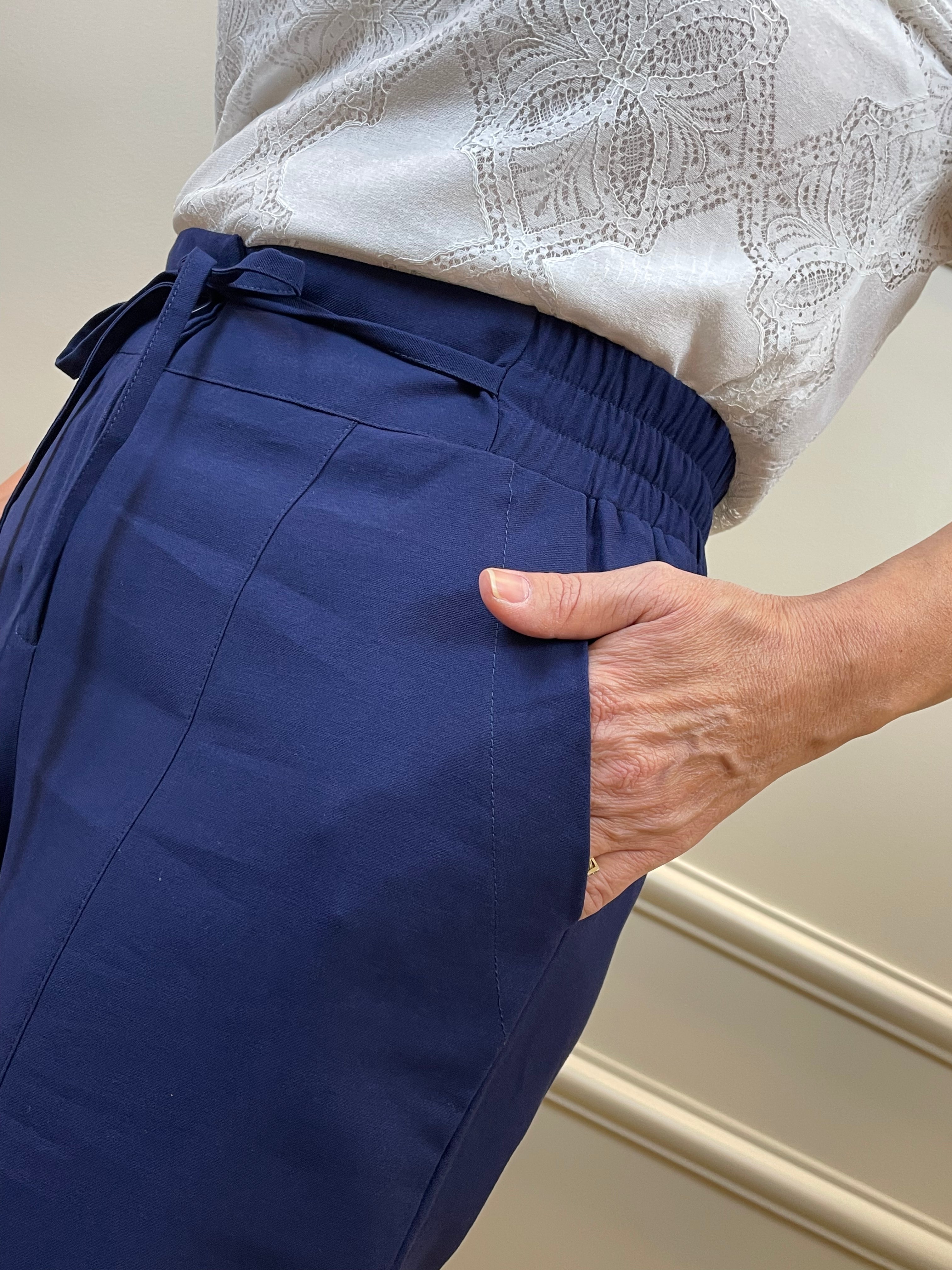 Calça jogger marinho - Factory