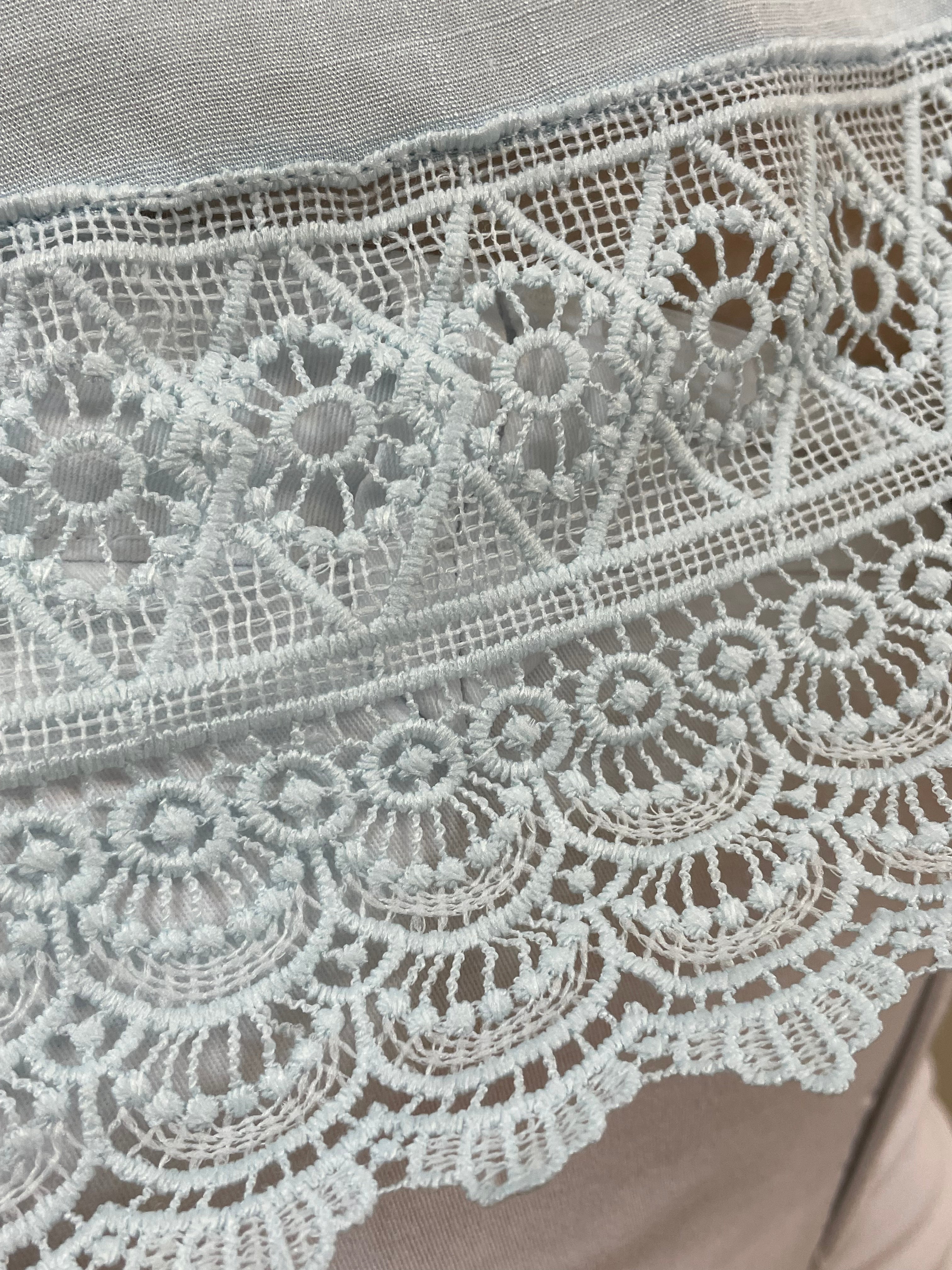 Camisa azulzinha barrado guipir