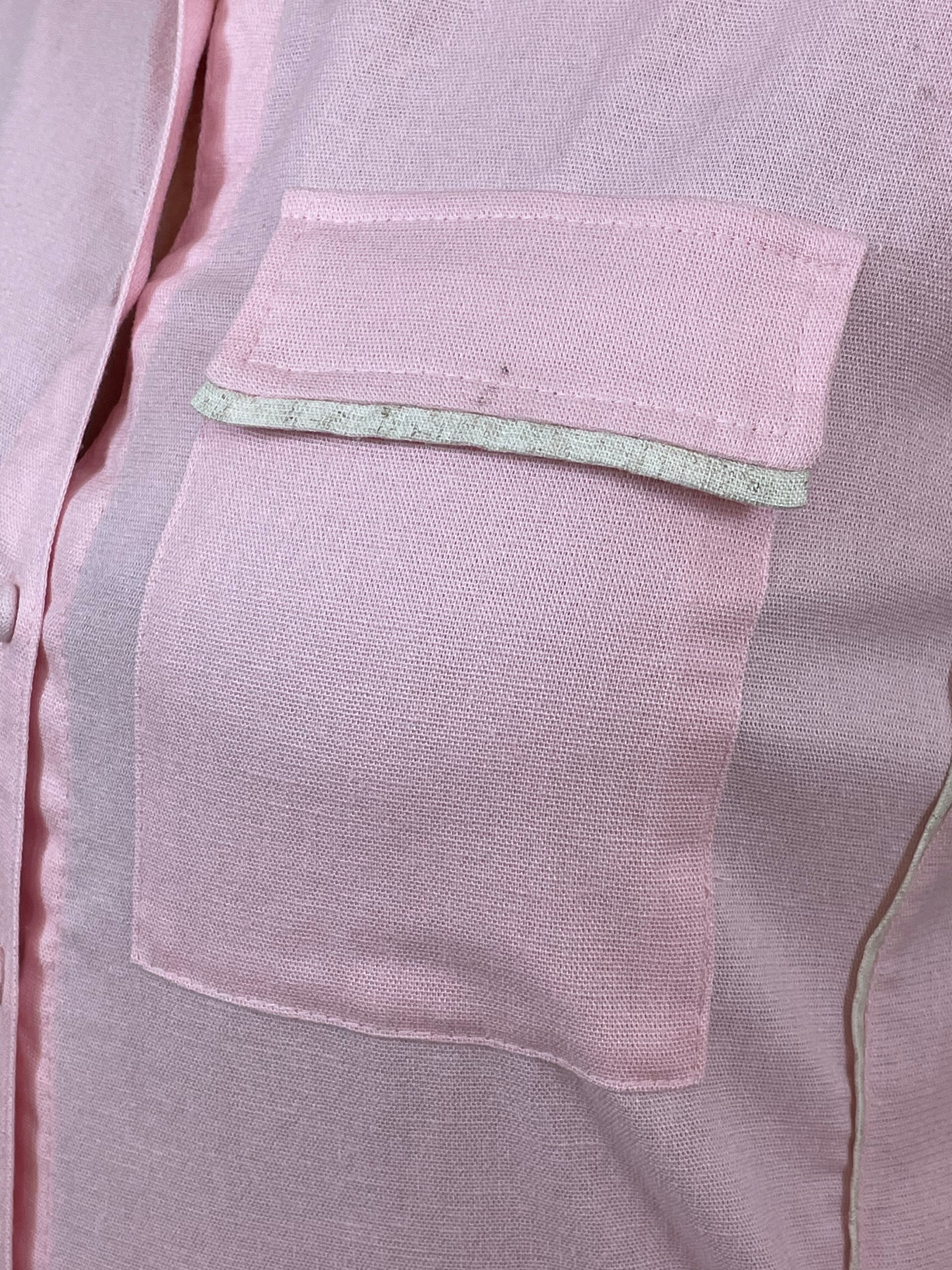 Conjunto short linho rosinha viés bege - Pimenta roxa