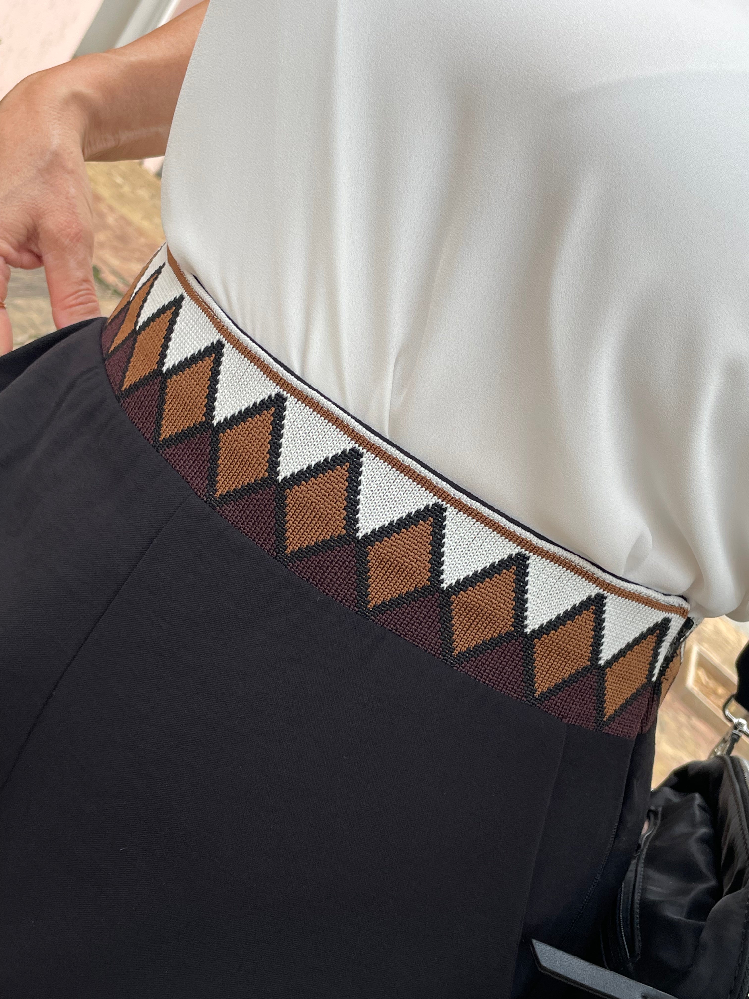 Short preto cós ribana