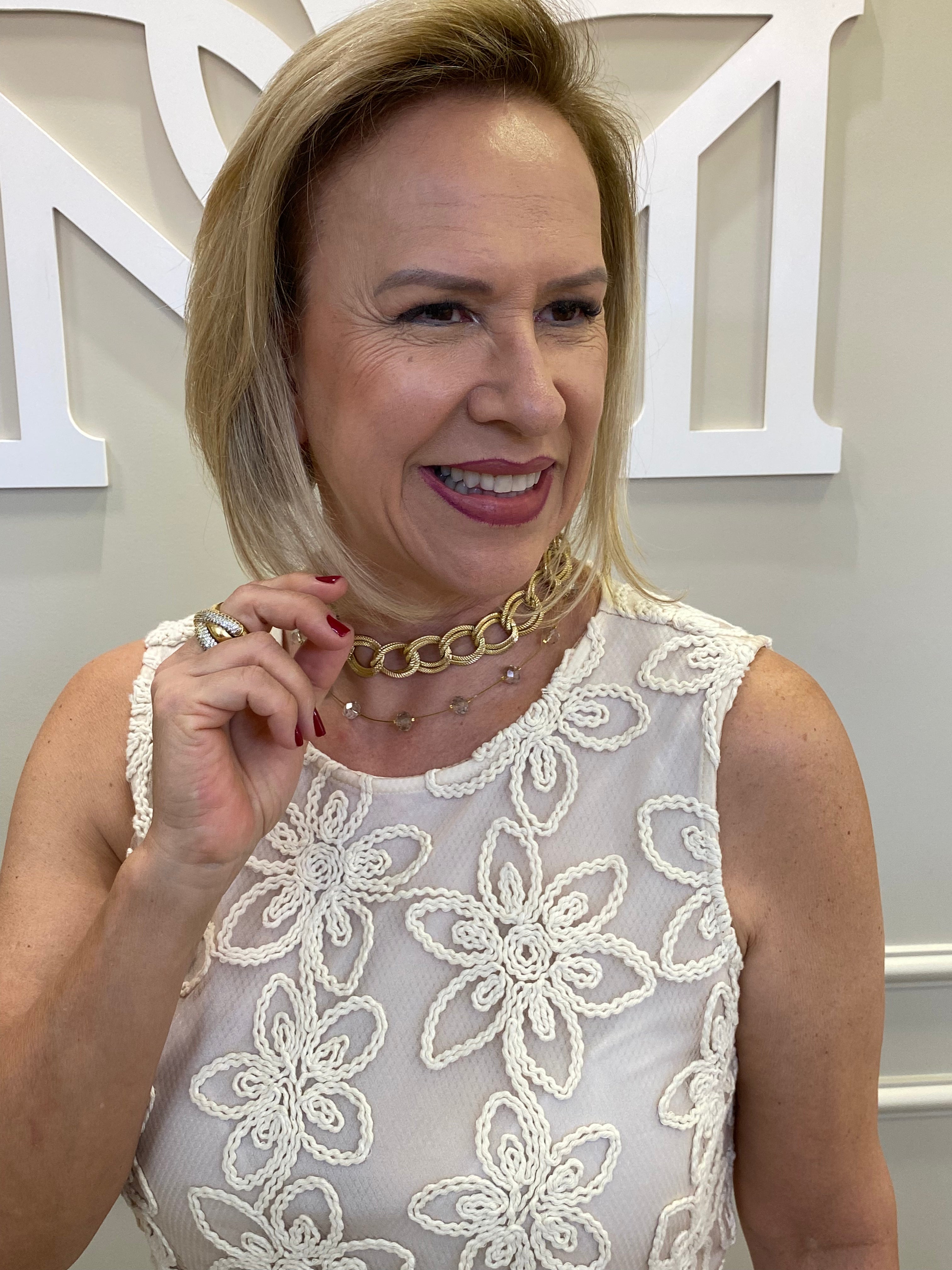 Blusa tulê off bordada - Seiki