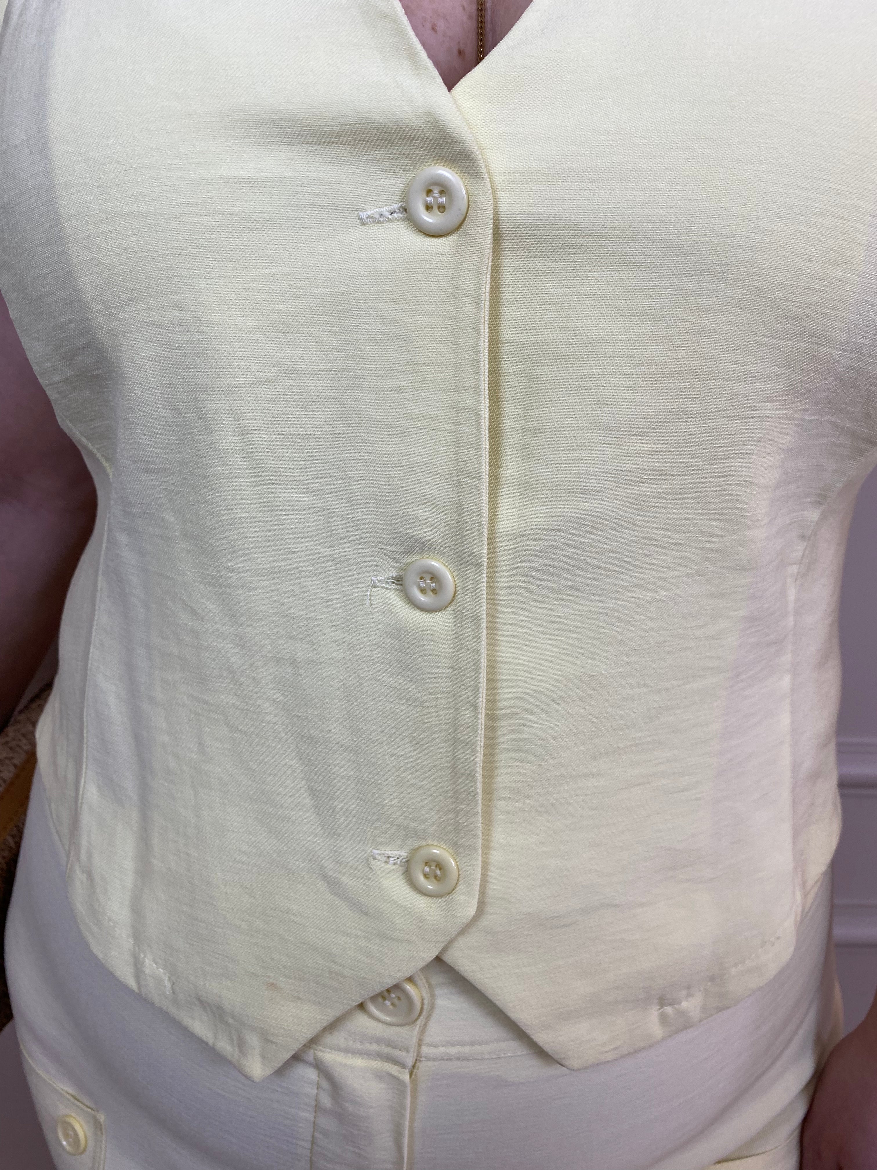 Conjunto capri/colete amarelo - Elabel