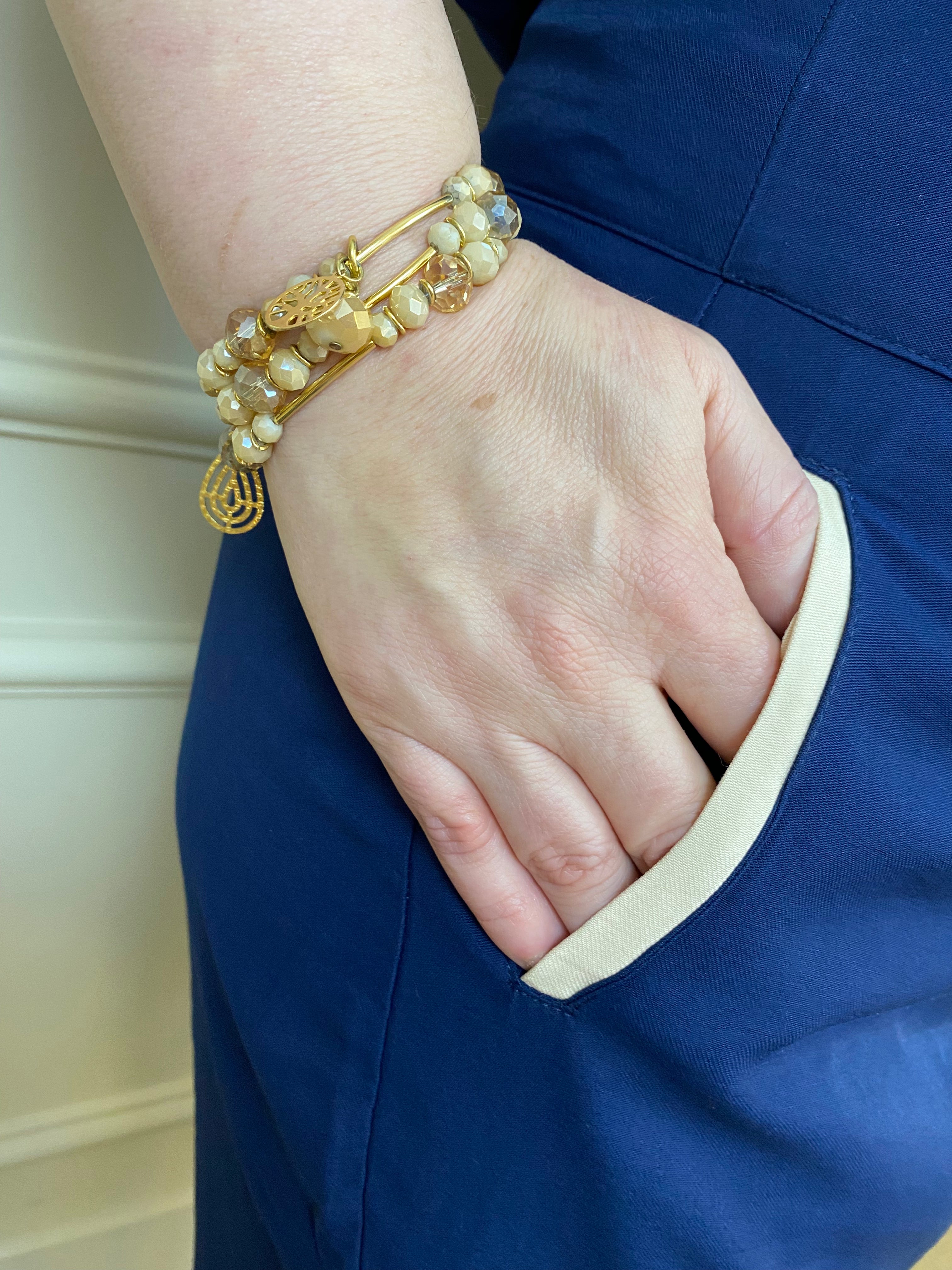 Conjunto calça alfaiataria marinho faixa