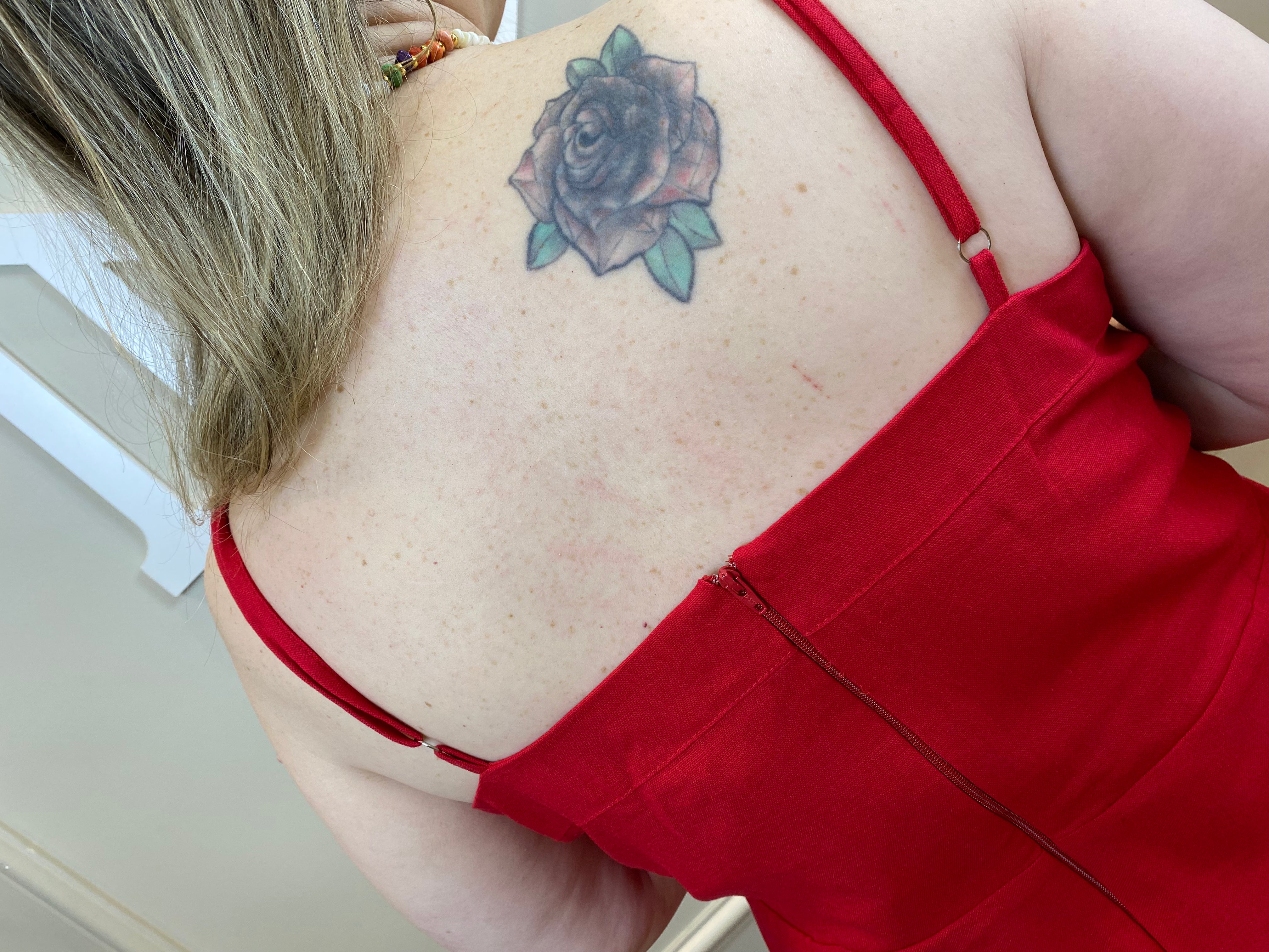 Vestido midi linho guipir barra/laço - Temaplus