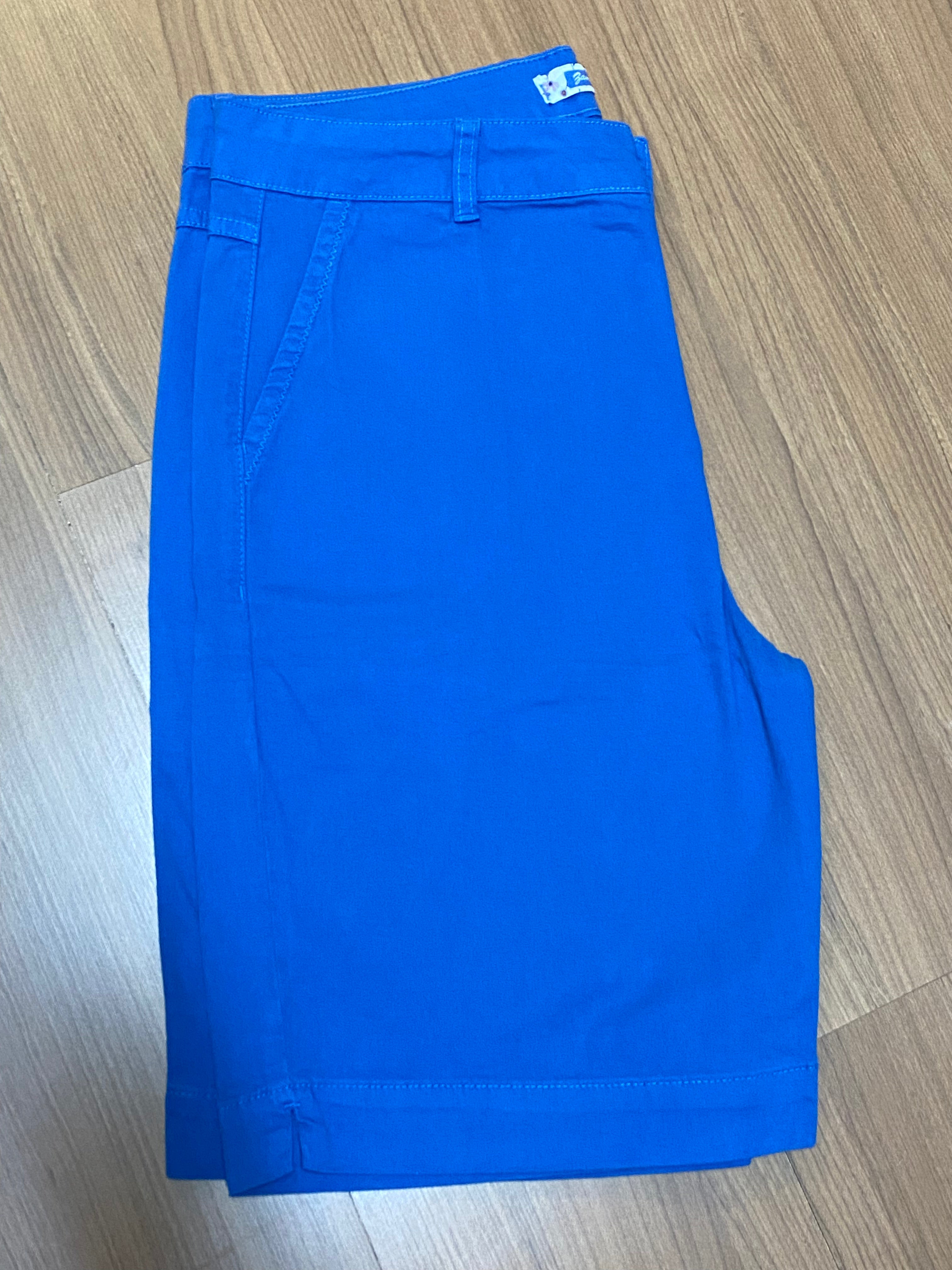 Bermuda sarja azul denin fivela cós - Zampers