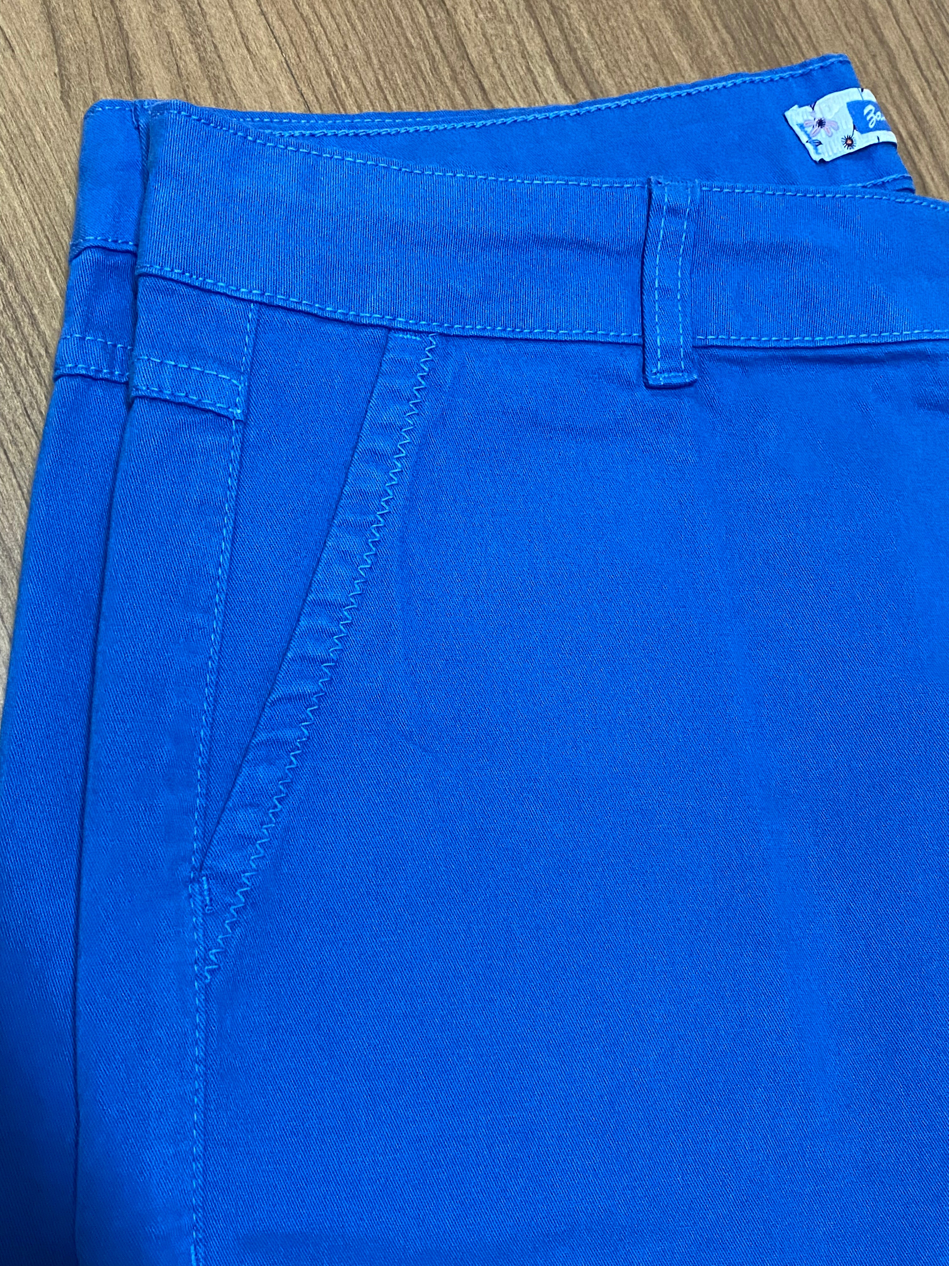 Bermuda sarja azul denin fivela cós - Zampers