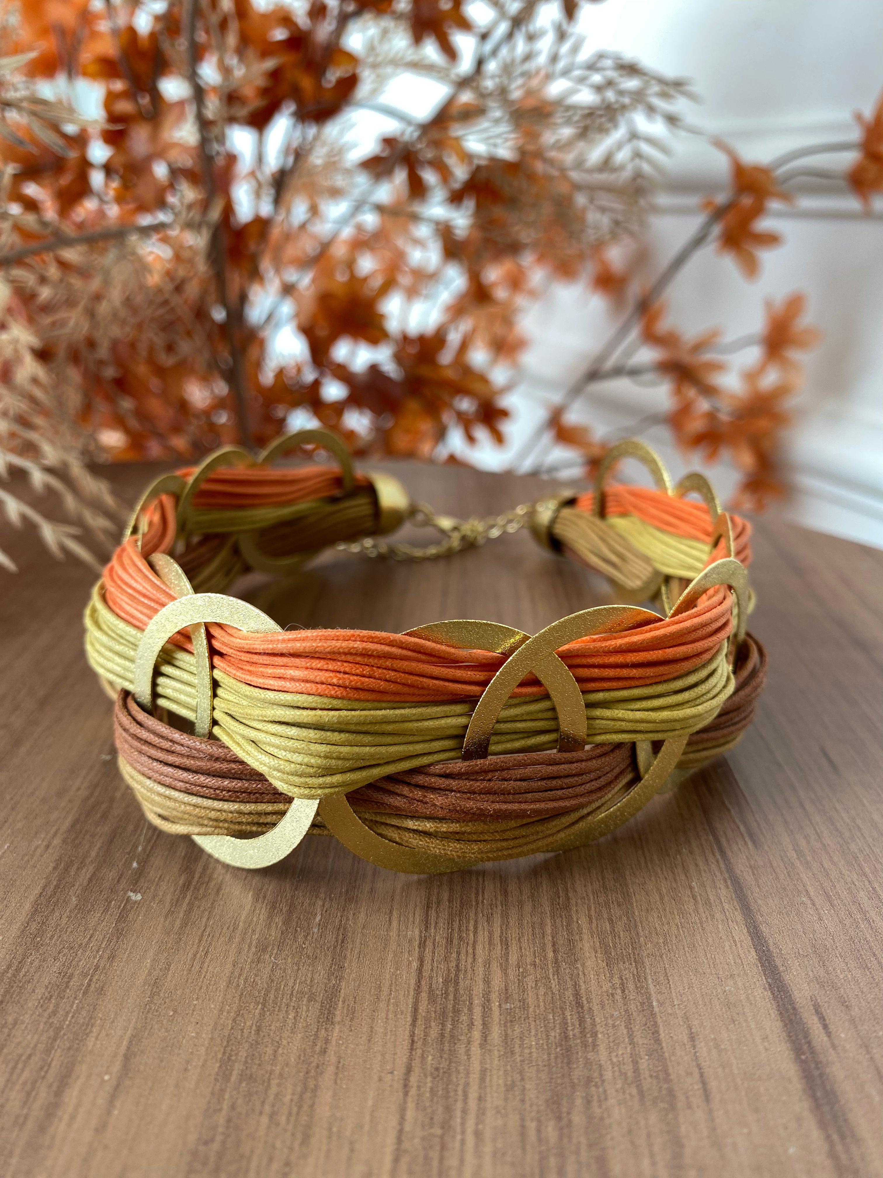 Choccker fio encerado tons terrosos lázara