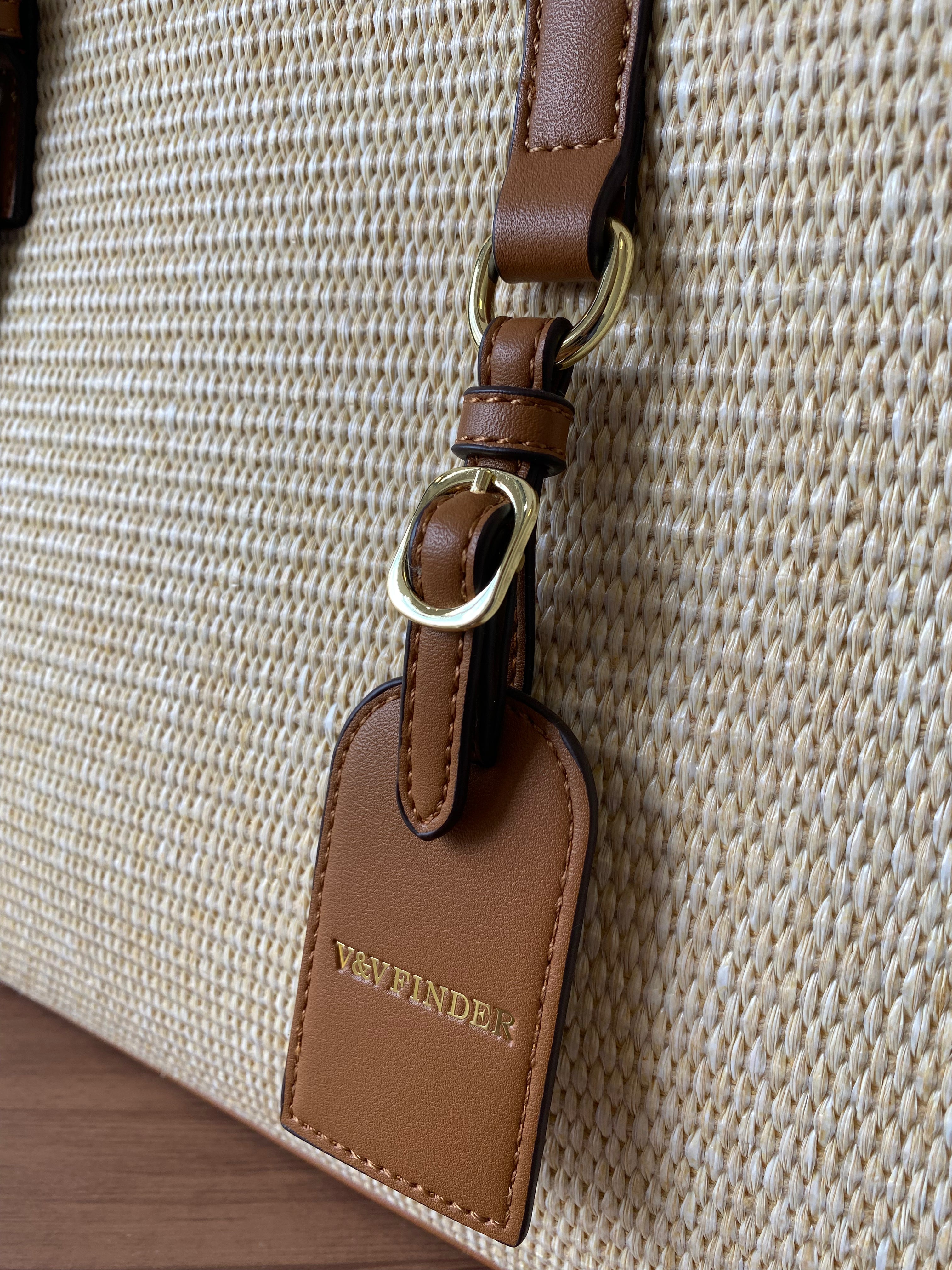 Bolsa palha alça caramelo - Finder