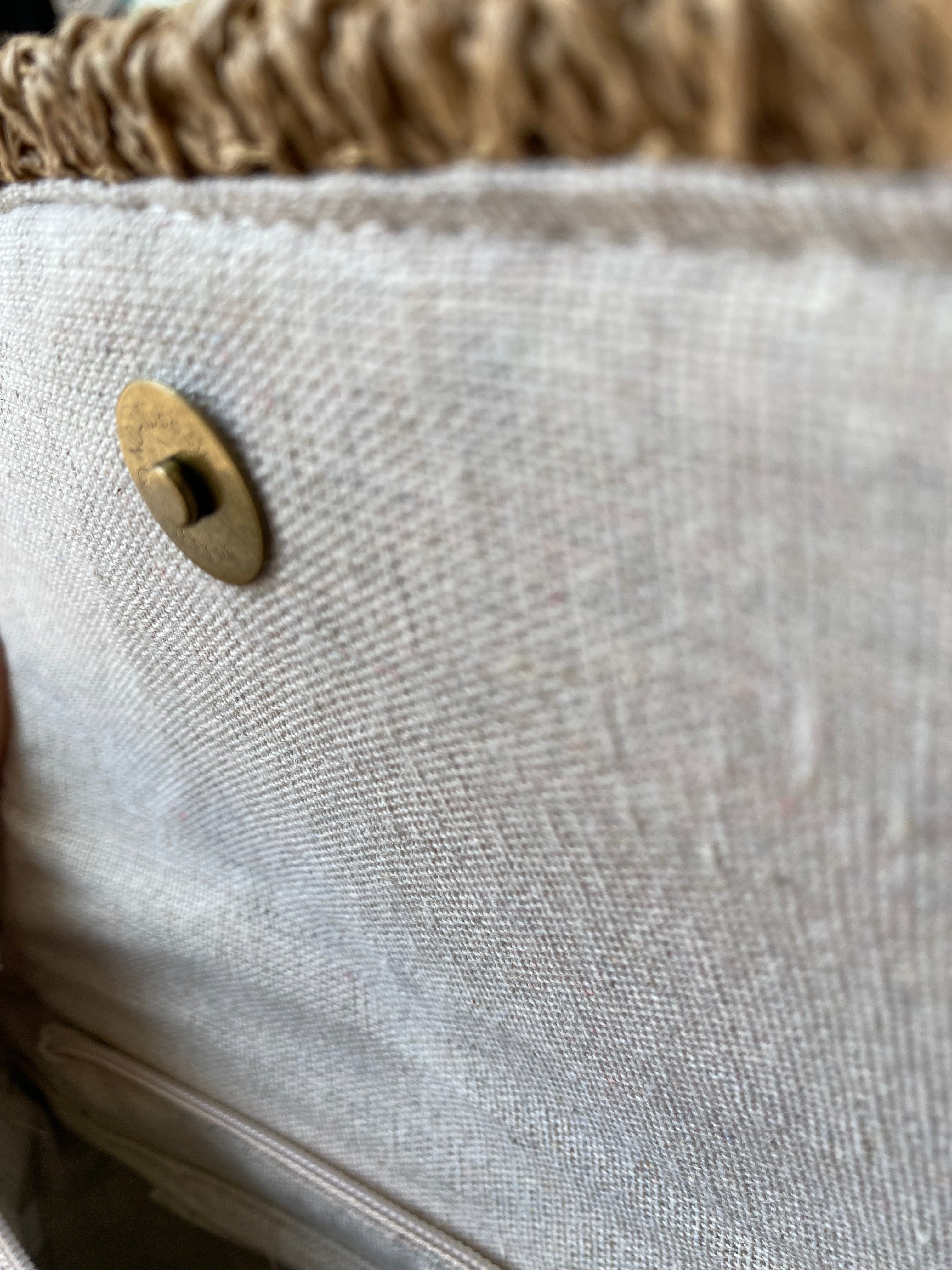 Bolsa palha tassel pequena