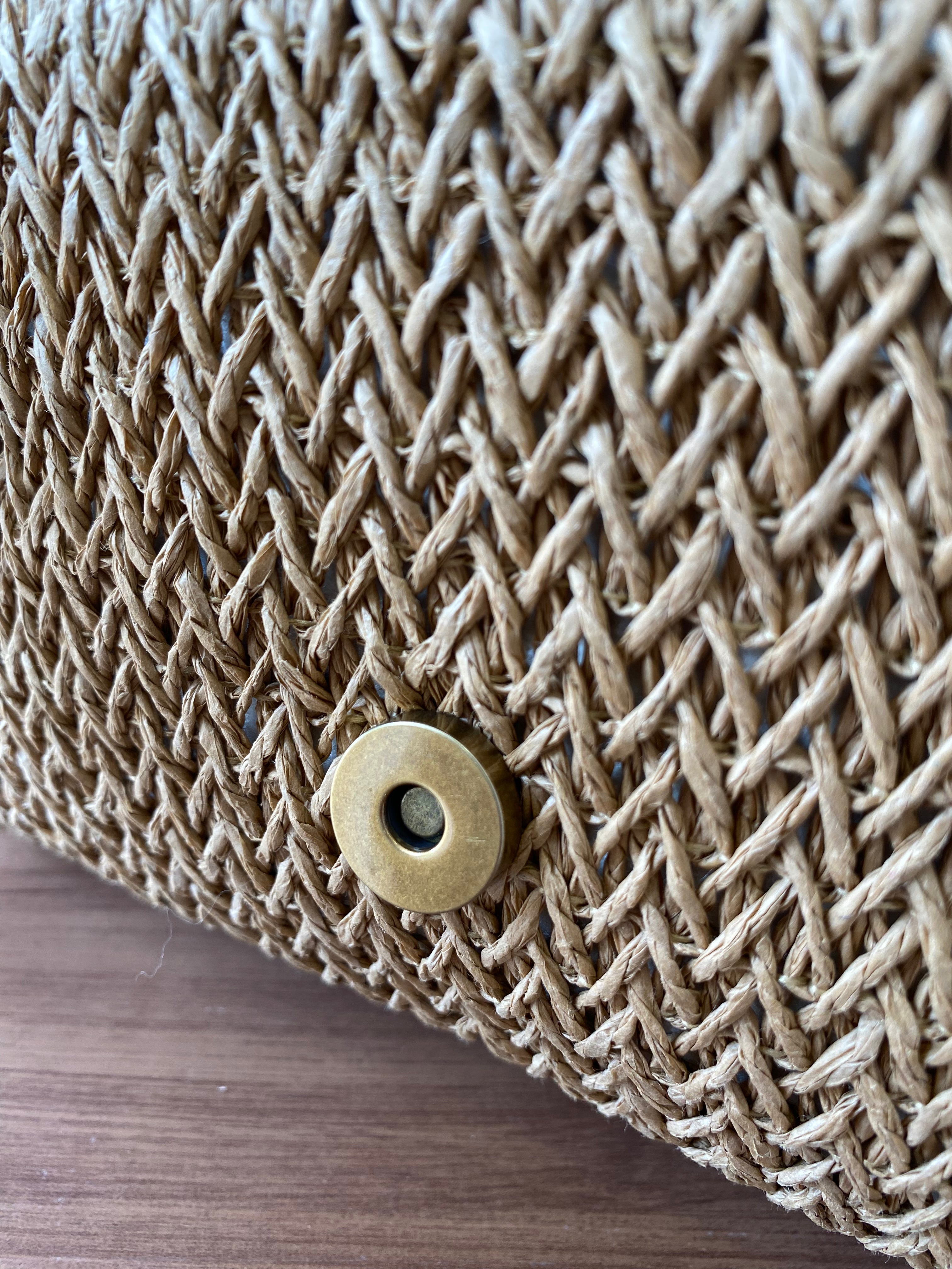 Bolsa palha tassel pequena