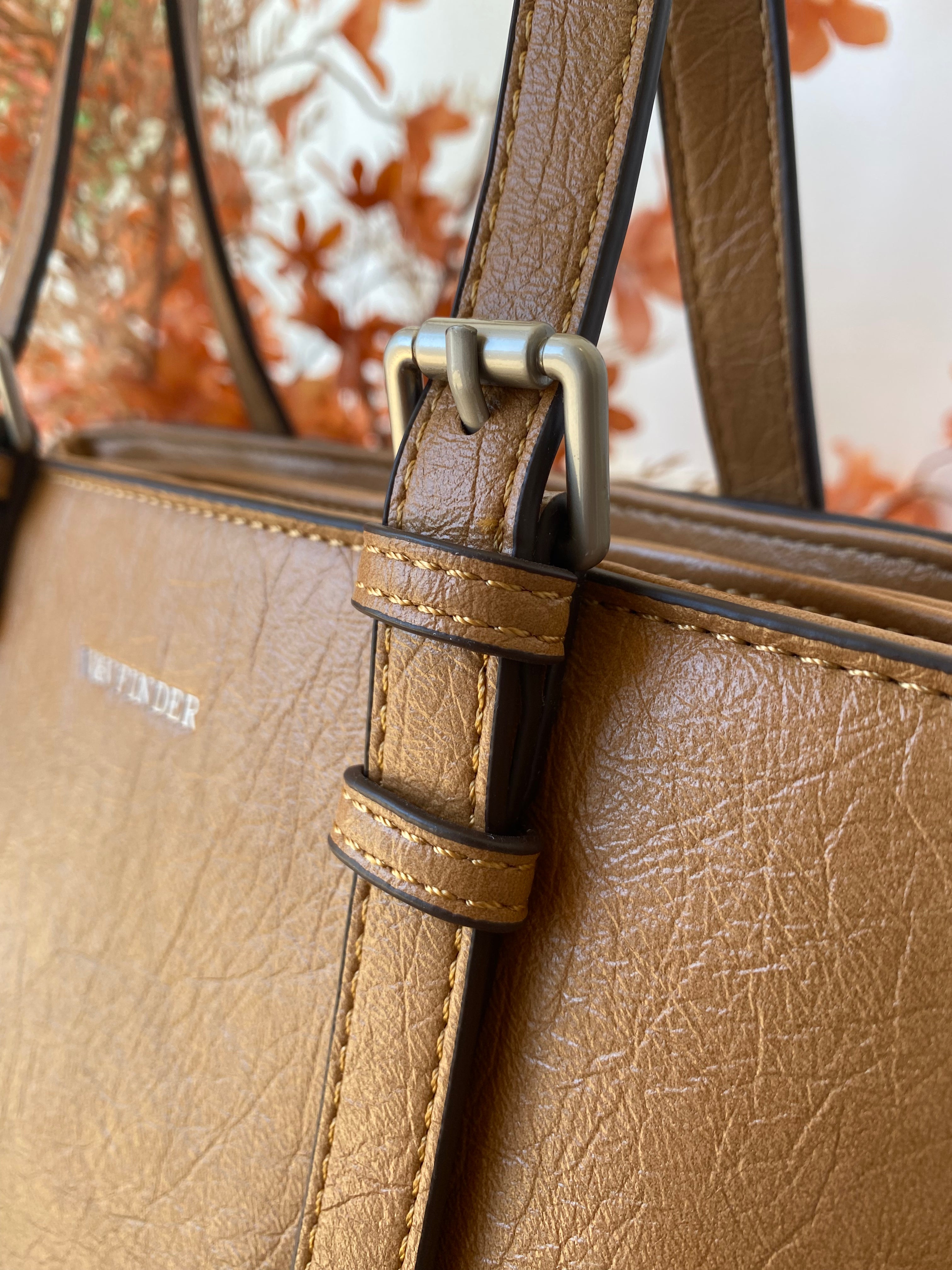 Bolsa caramelo dois zíper - Finder