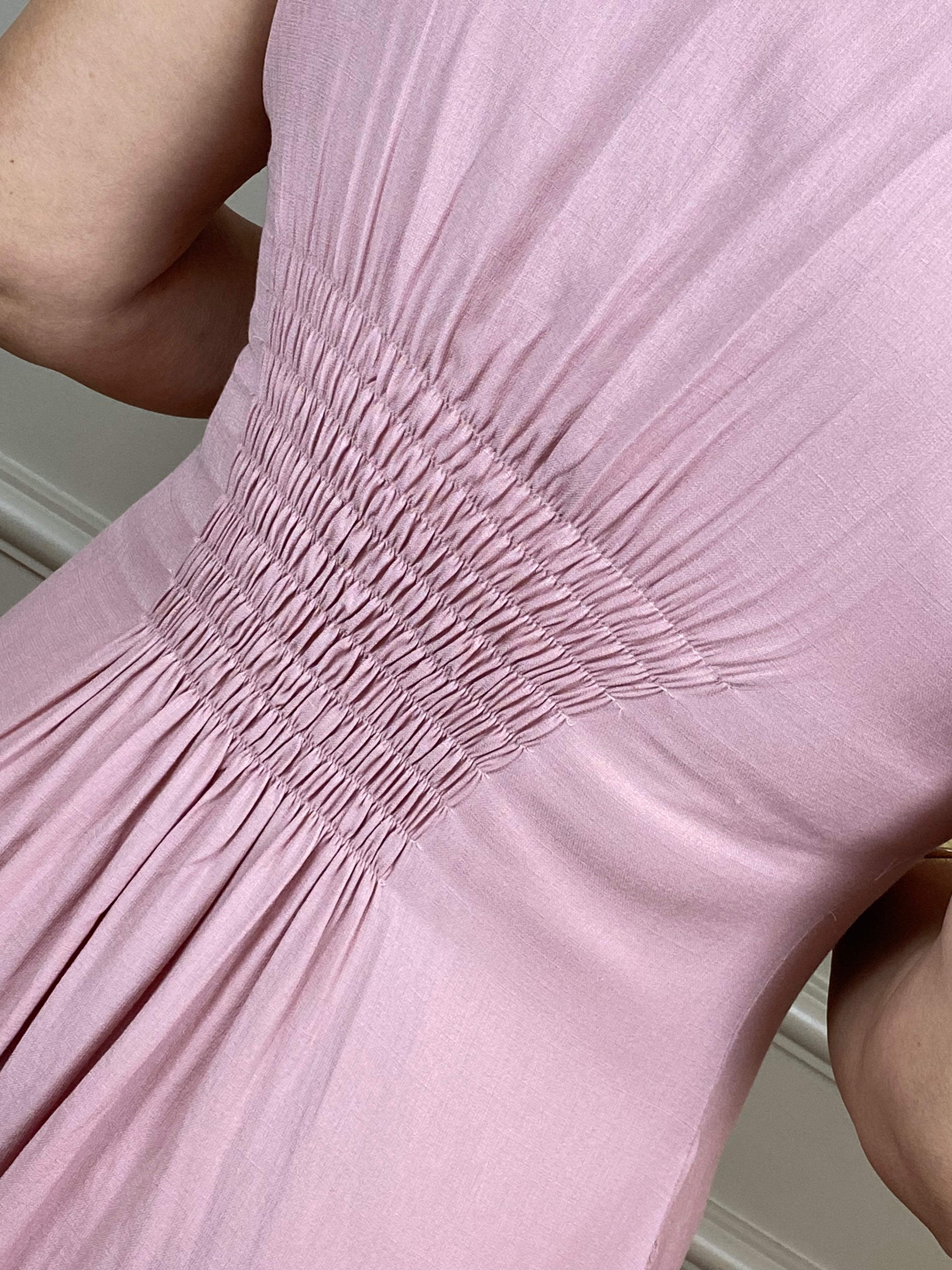 Vestido midi rosê botões frontal - Factory