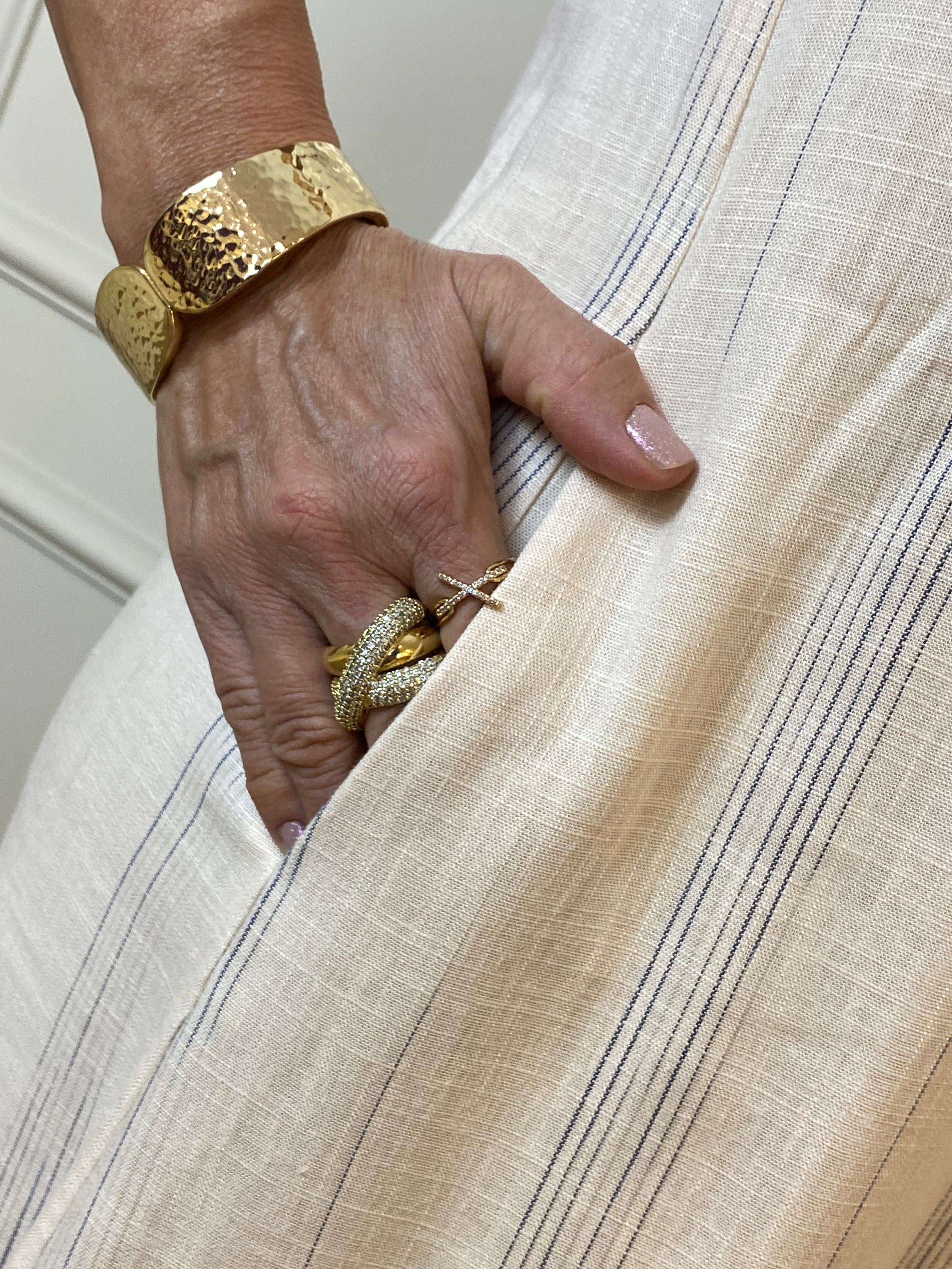 Vestido midi off riscos preto com cinto - Seiki