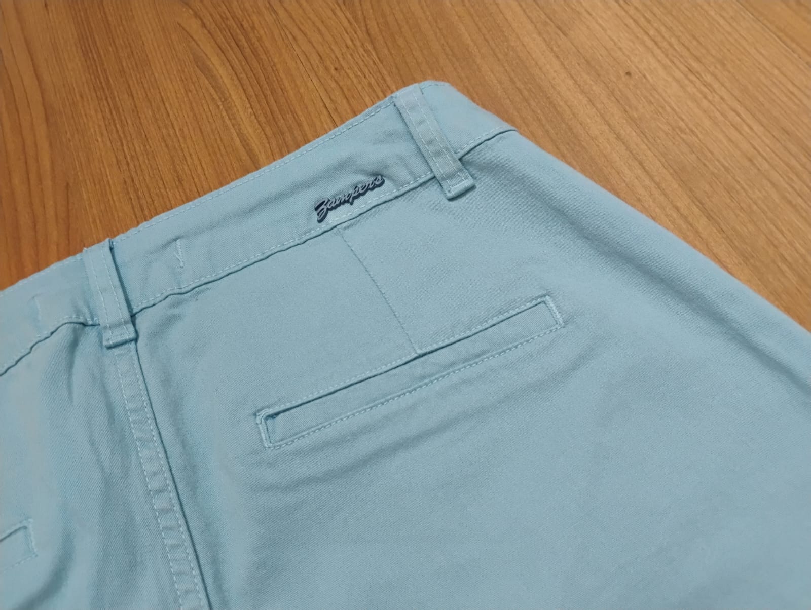 Bermuda azul céu sarja meia coxa - Zampers