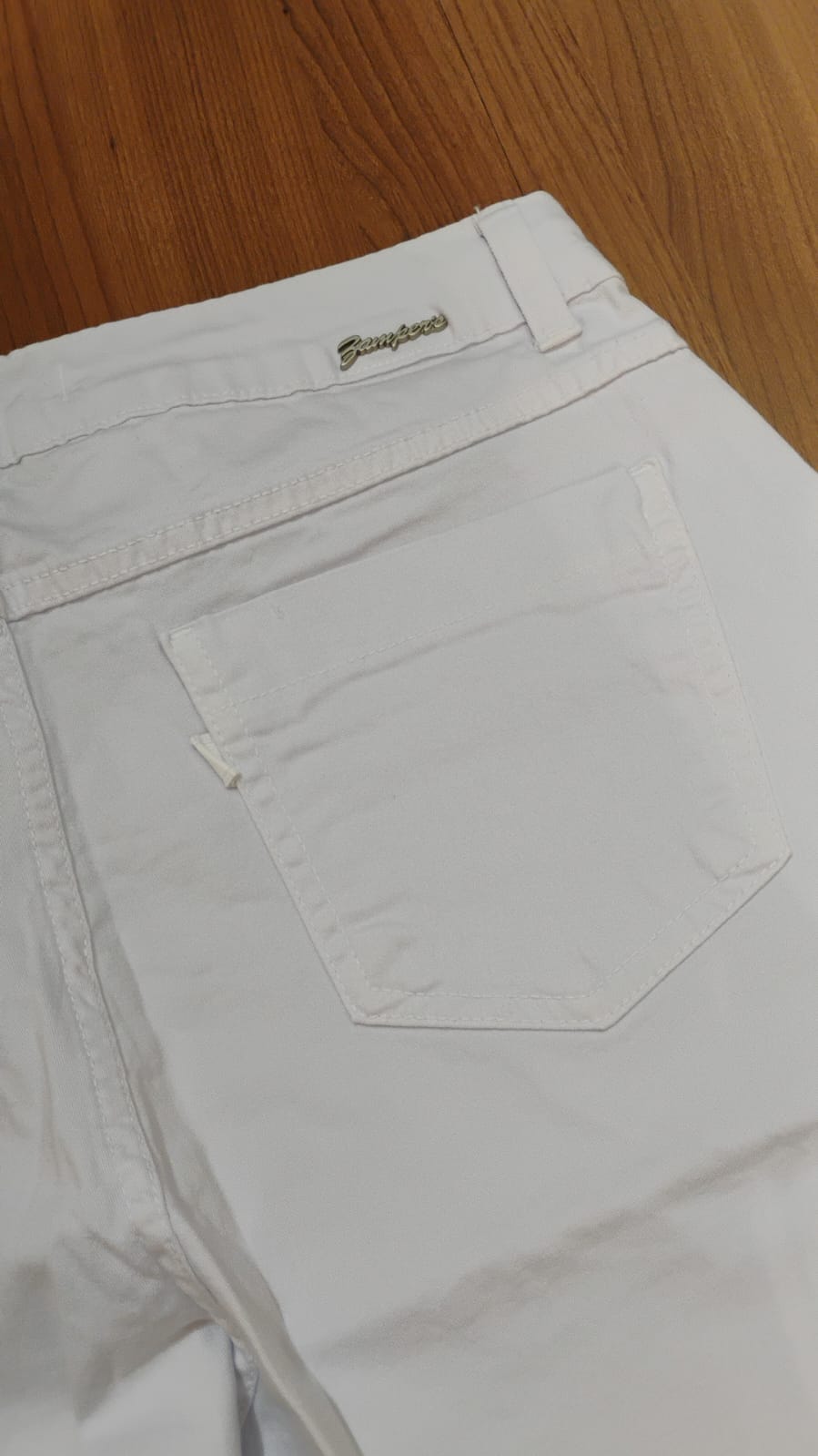 Bermuda sarja meia coxa branca - Zampers