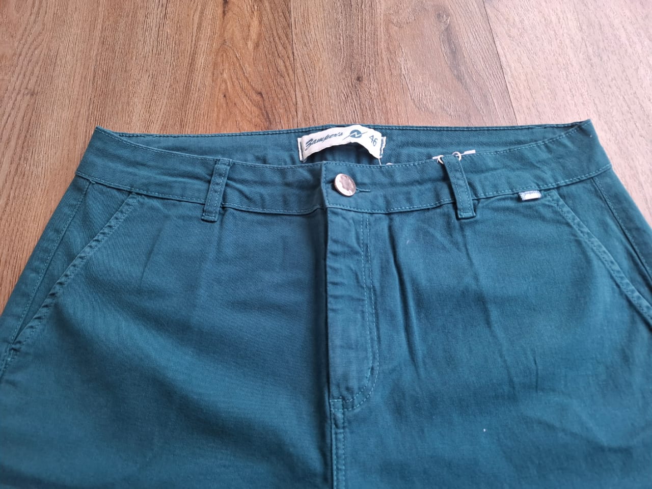 Bermuda verde escuro de sarja comprida - Zampers