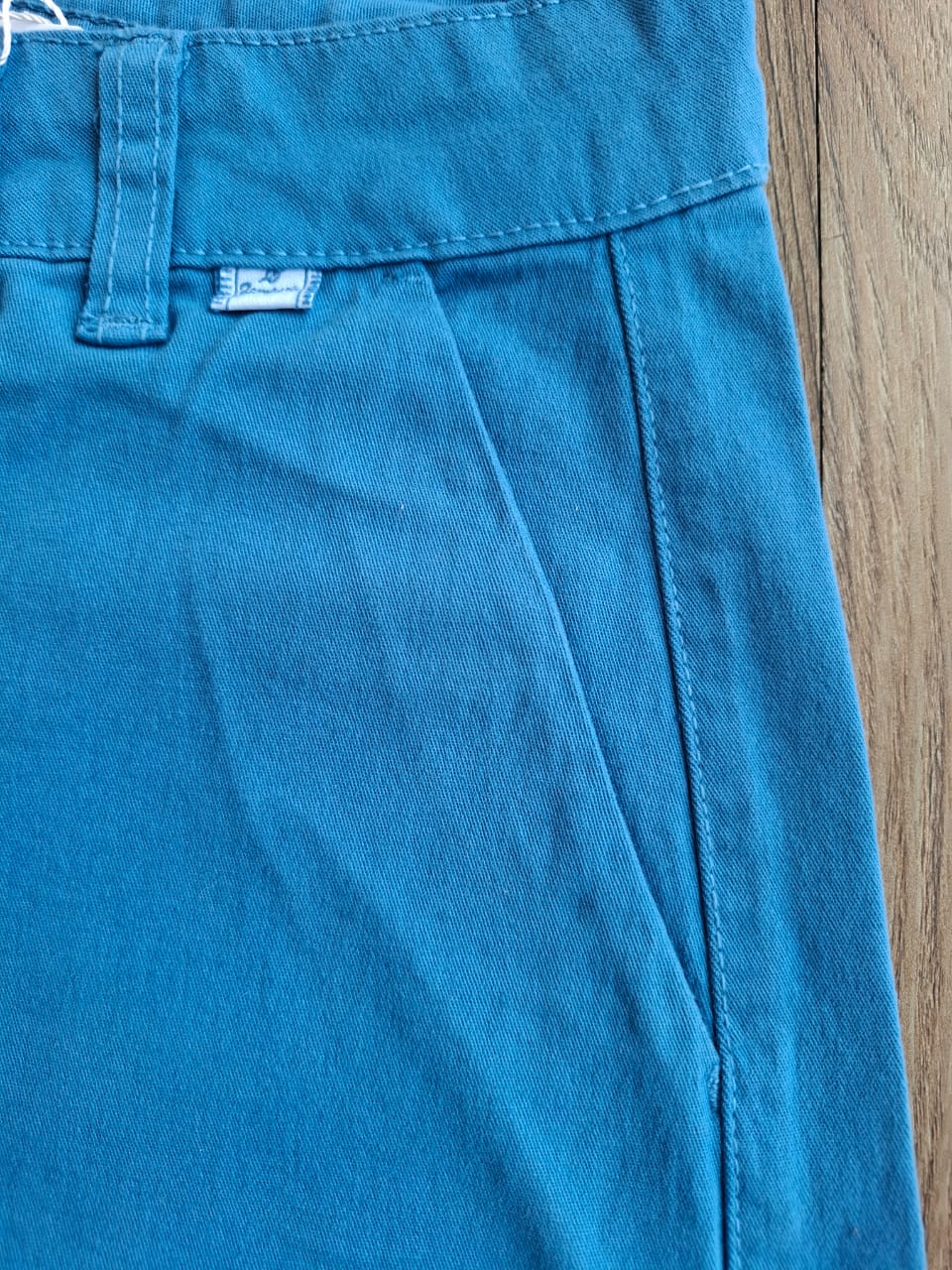 Bermuda meia coxa bolso faca azul - Zampers